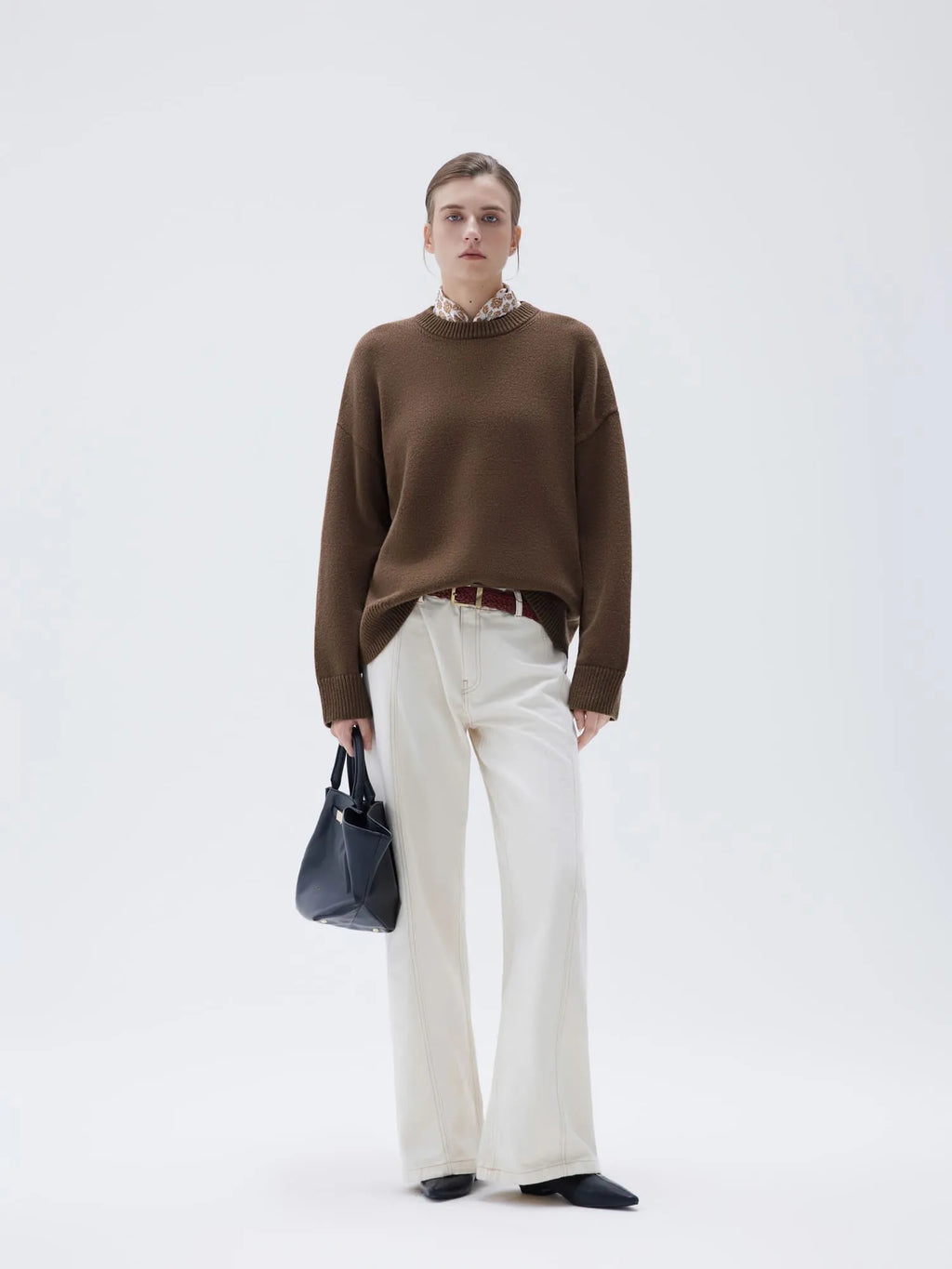 Cashmere Oversized Crew Neck Sweater