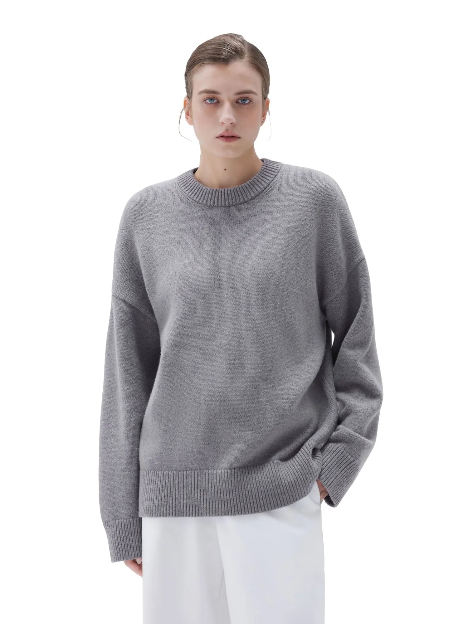 Cashmere Oversized Crew Neck Sweater