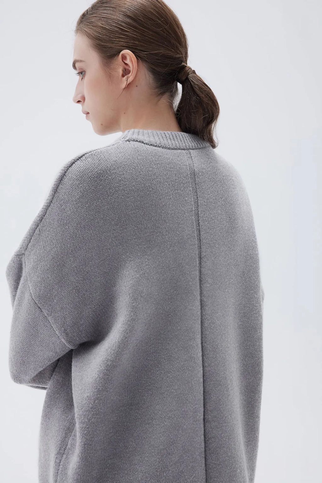 Cashmere Oversized Crew Neck Sweater