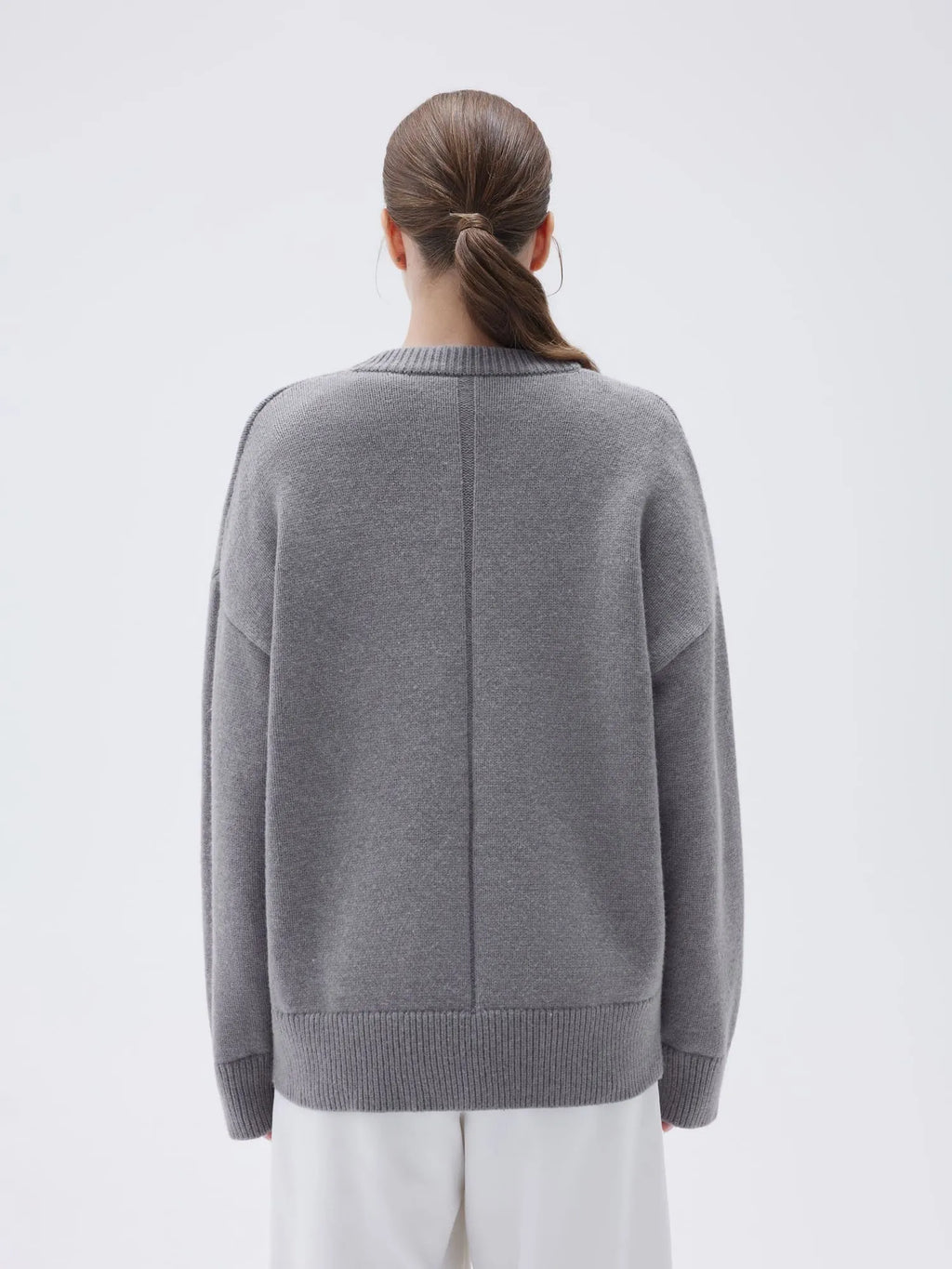 Cashmere Oversized Crew Neck Sweater