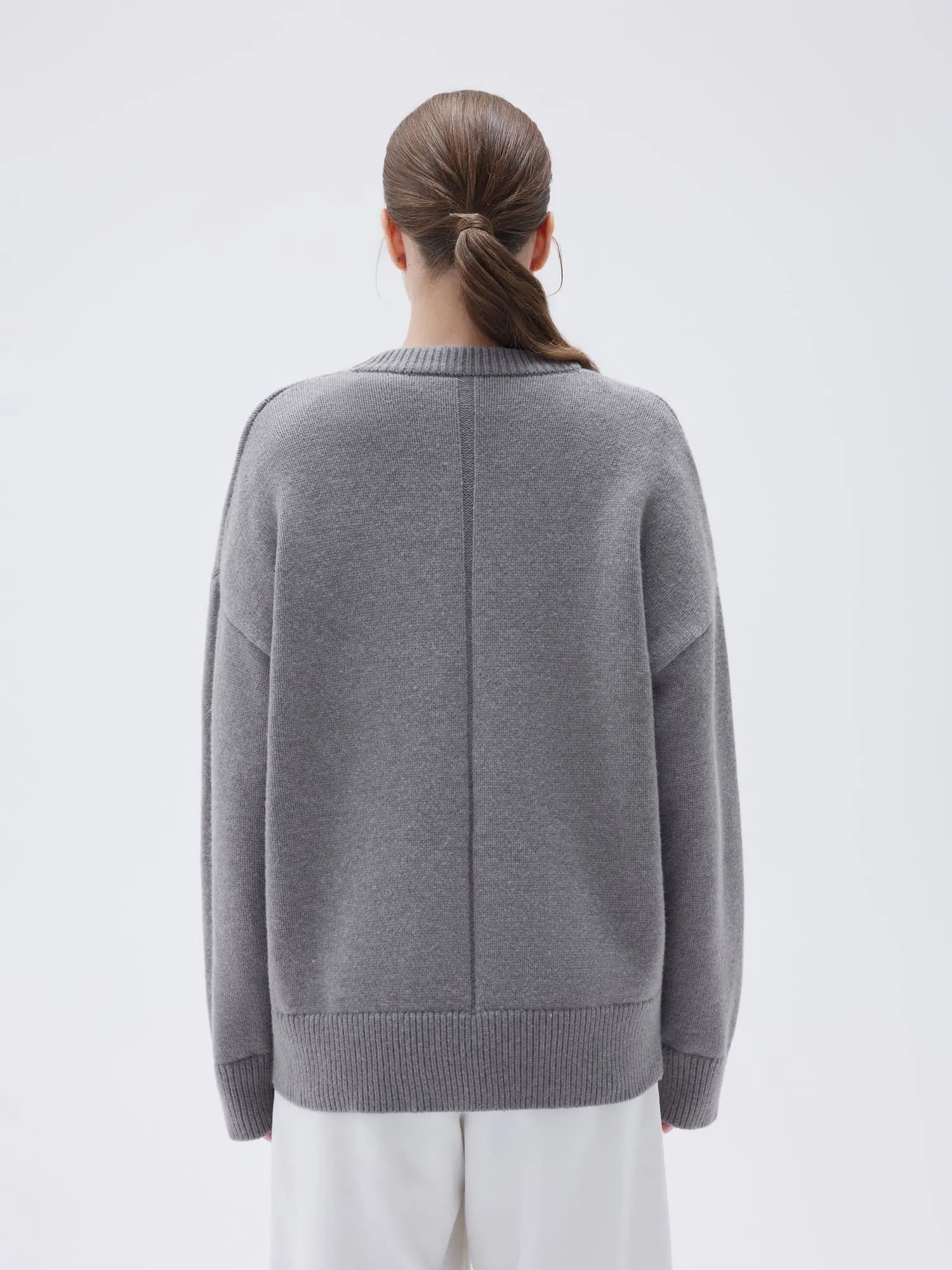 Cashmere Oversized Crew Neck Sweater