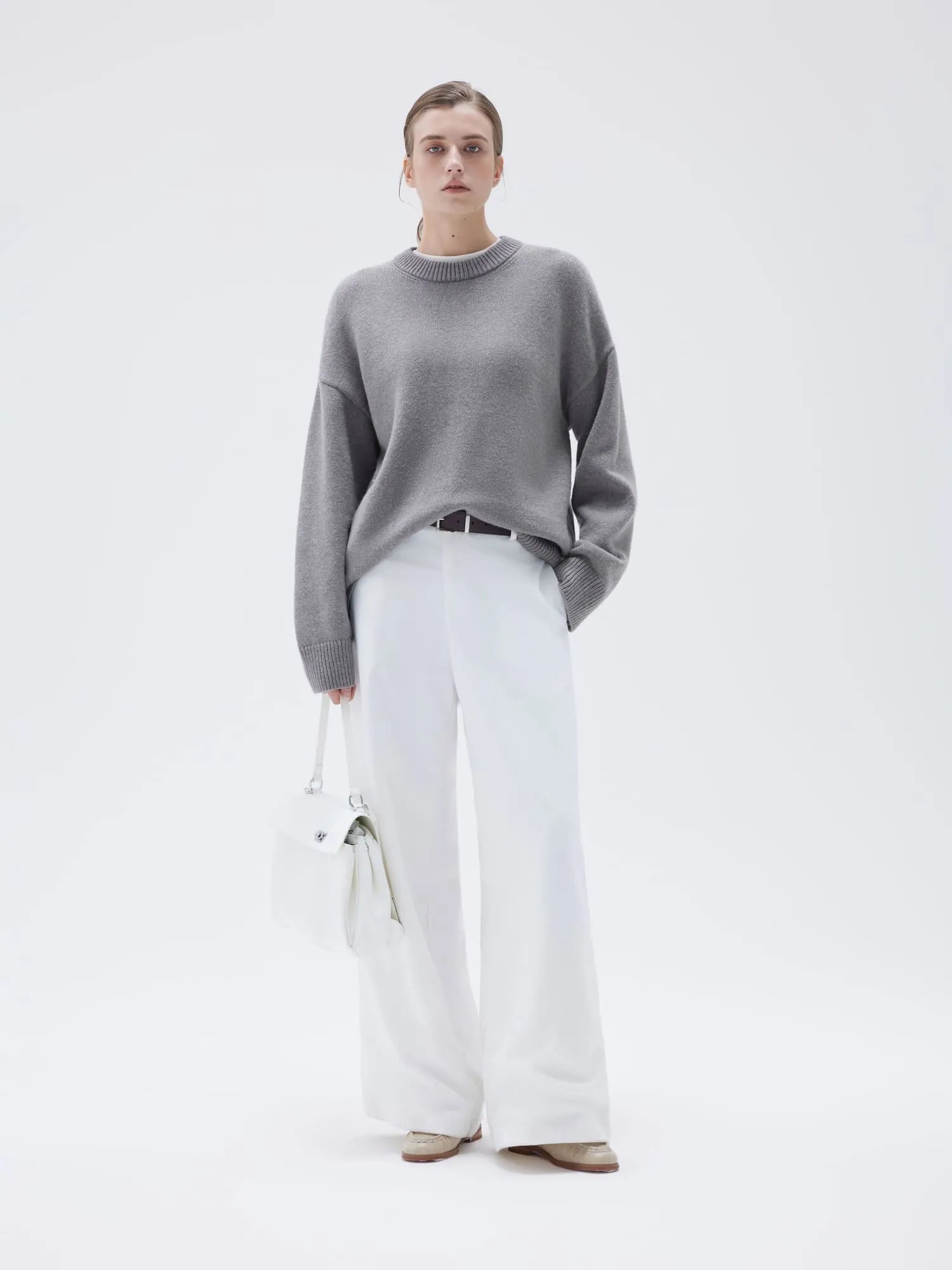 Cashmere Oversized Crew Neck Sweater