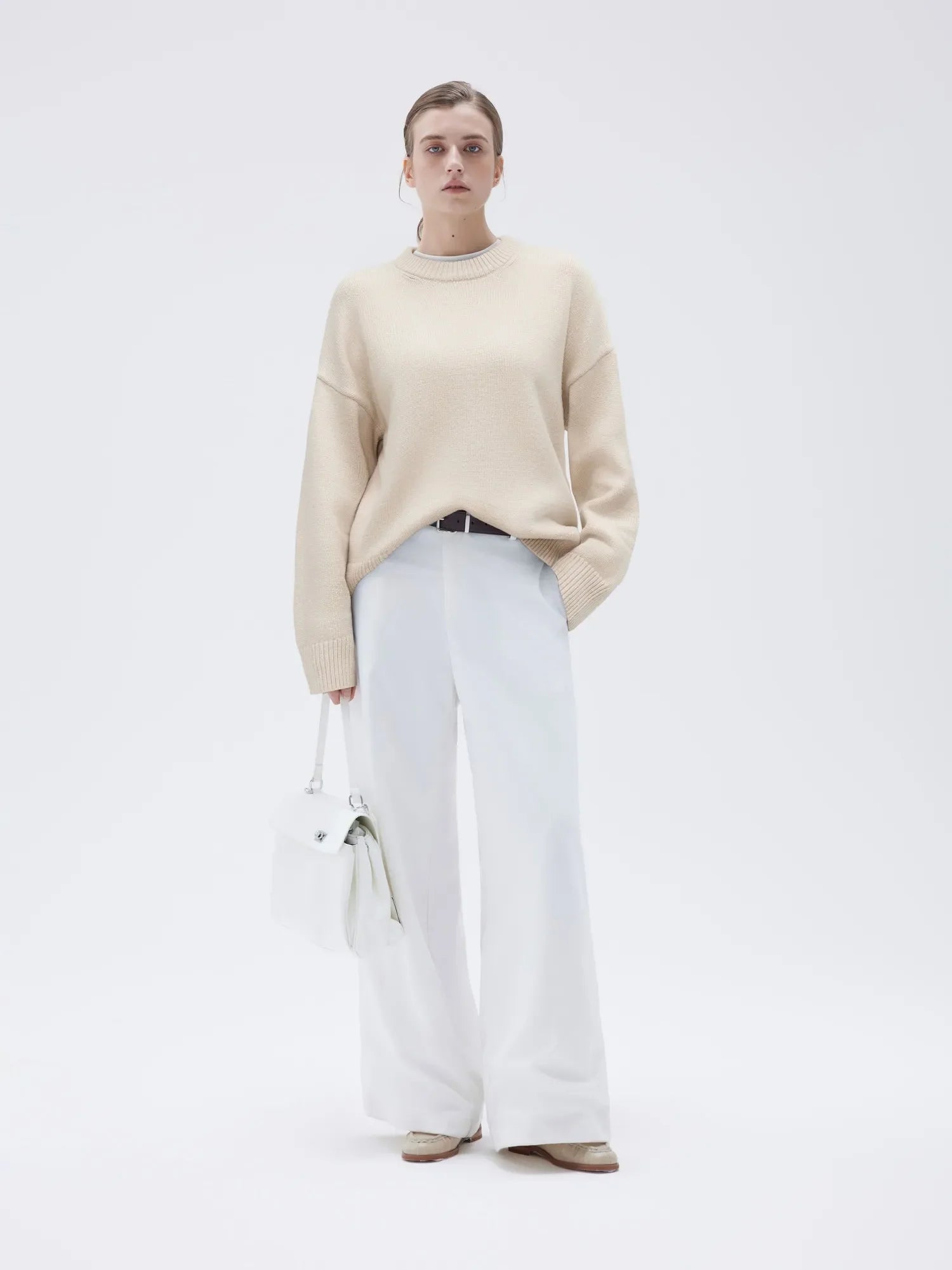 Cashmere Oversized Crew Neck Sweater