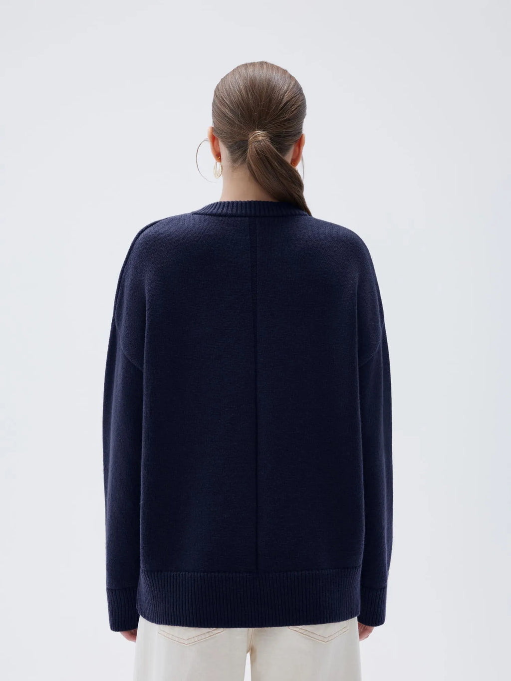 Cashmere Oversized Crew Neck Sweater