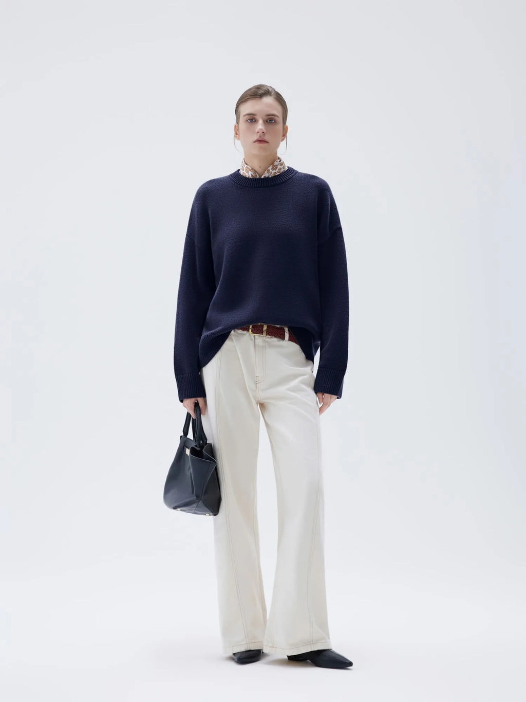 Cashmere Oversized Crew Neck Sweater