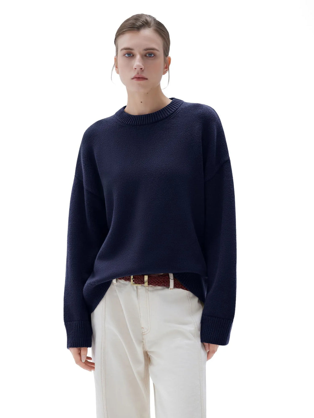 Cashmere Oversized Crew Neck Sweater