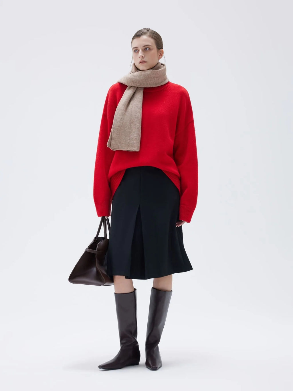 Cashmere Oversized Crew Neck Sweater