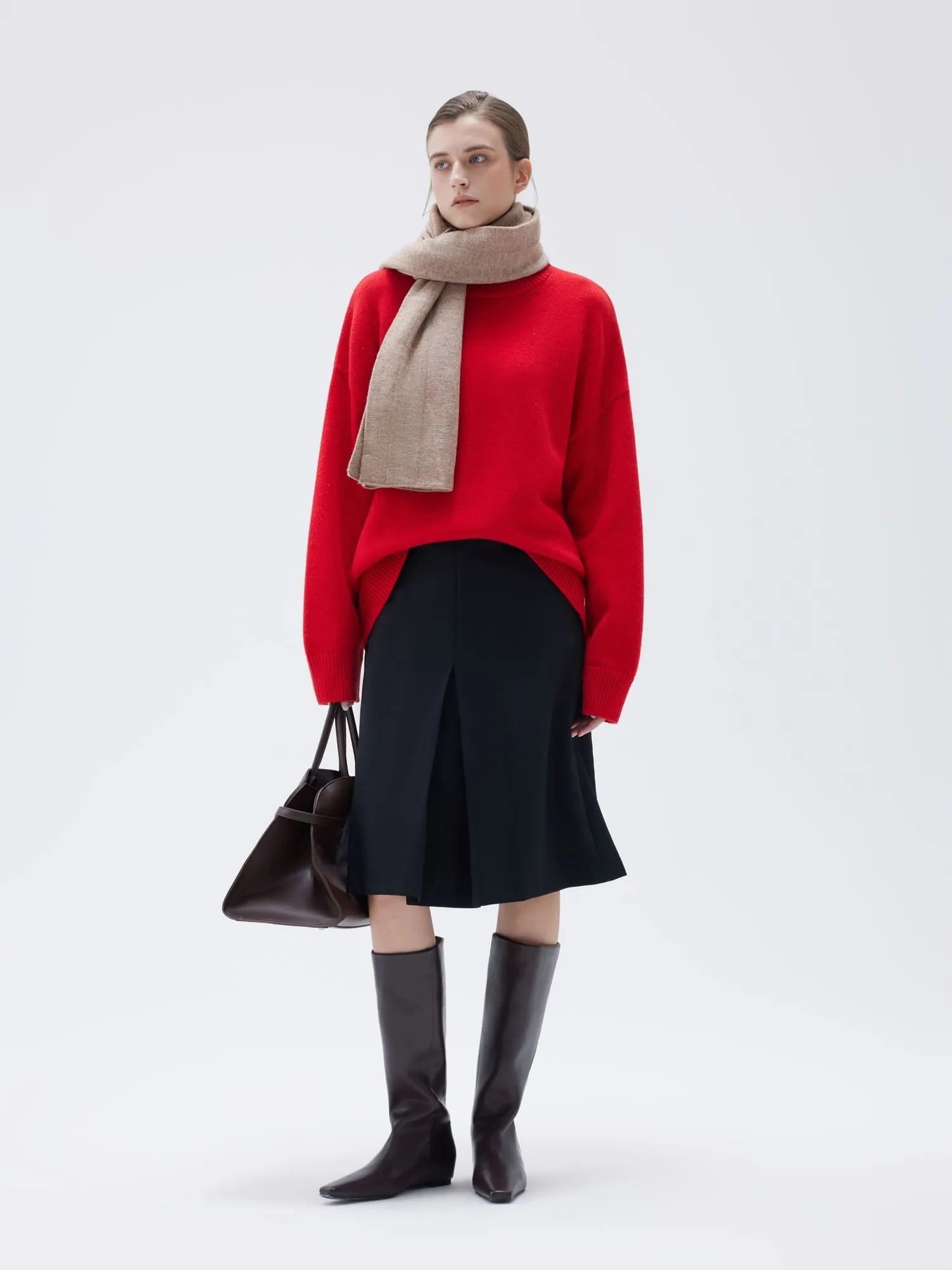 Cashmere Oversized Crew Neck Sweater