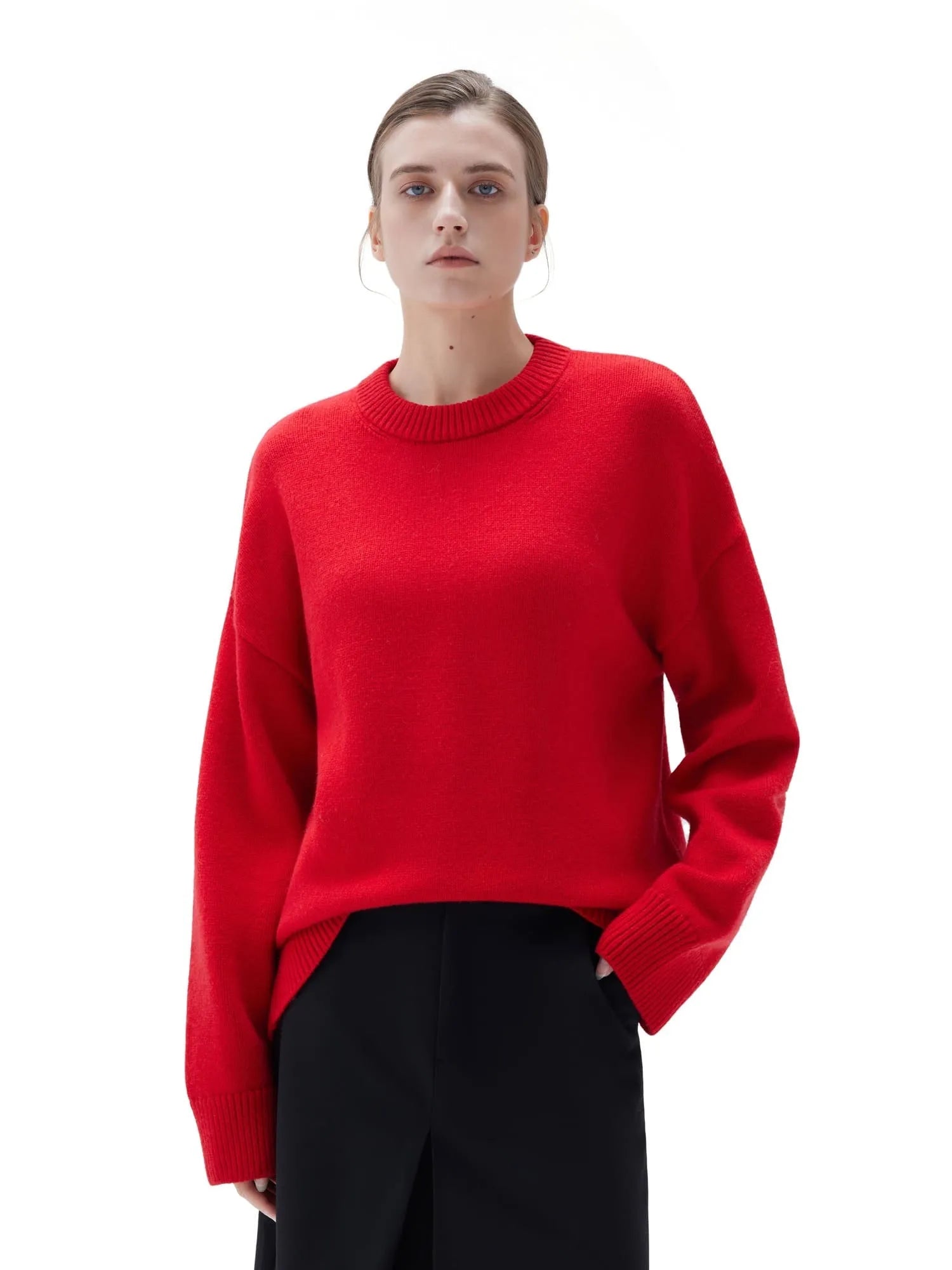 Cashmere Oversized Crew Neck Sweater