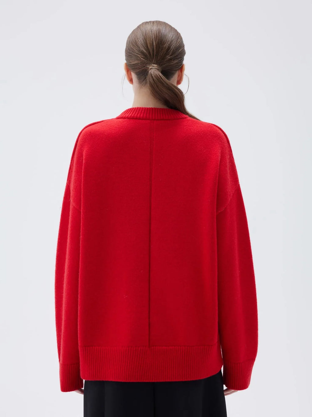 Cashmere Oversized Crew Neck Sweater