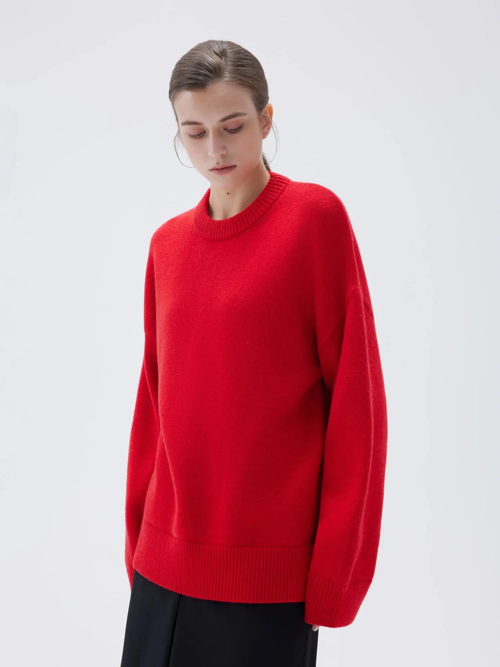 Cashmere Oversized Crew Neck Sweater