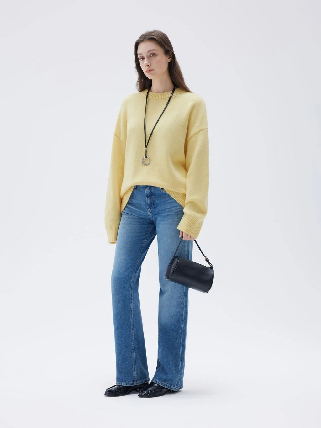 Cashmere Oversized Crew Neck Sweater