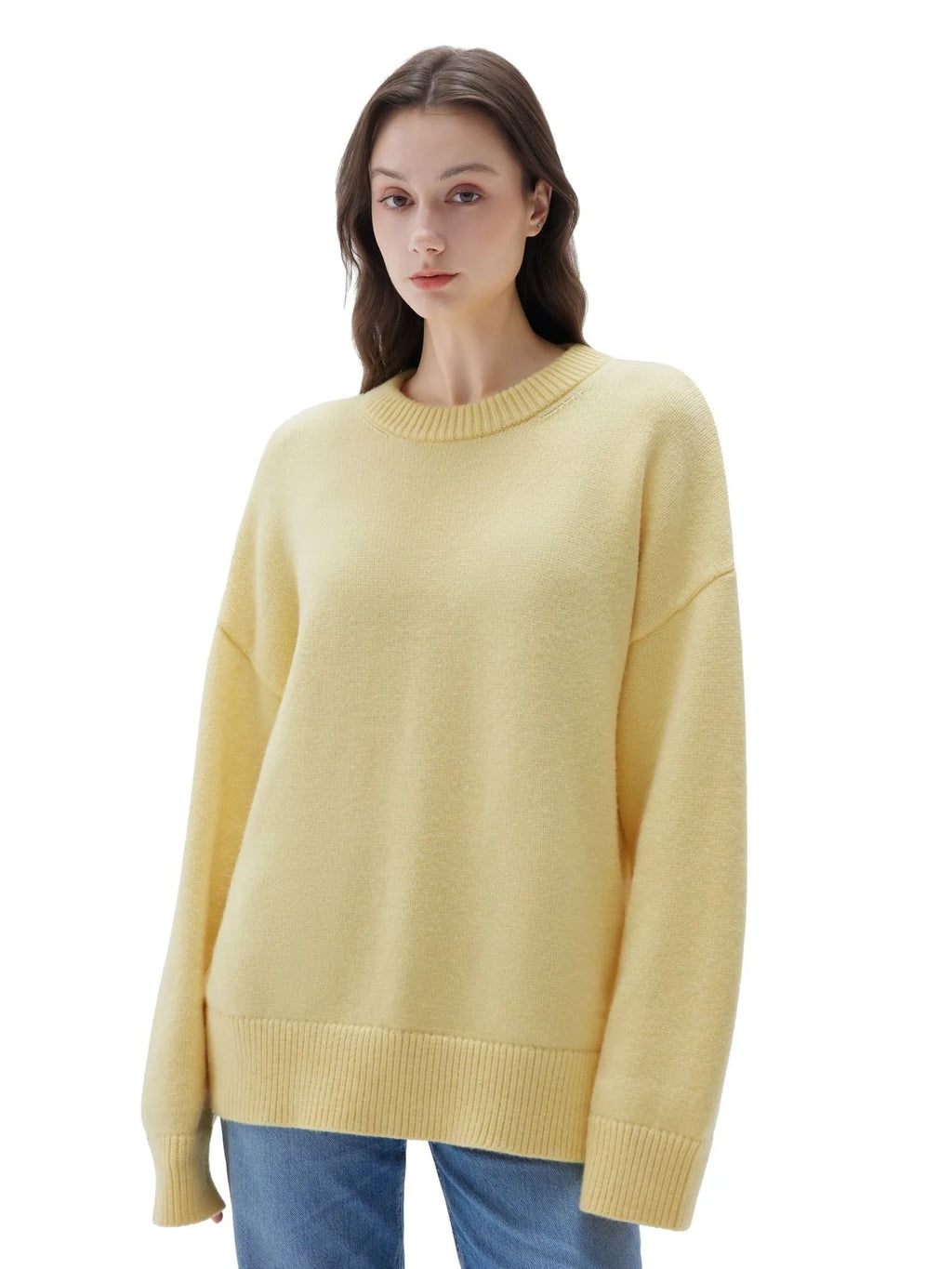 Cashmere Oversized Crew Neck Sweater