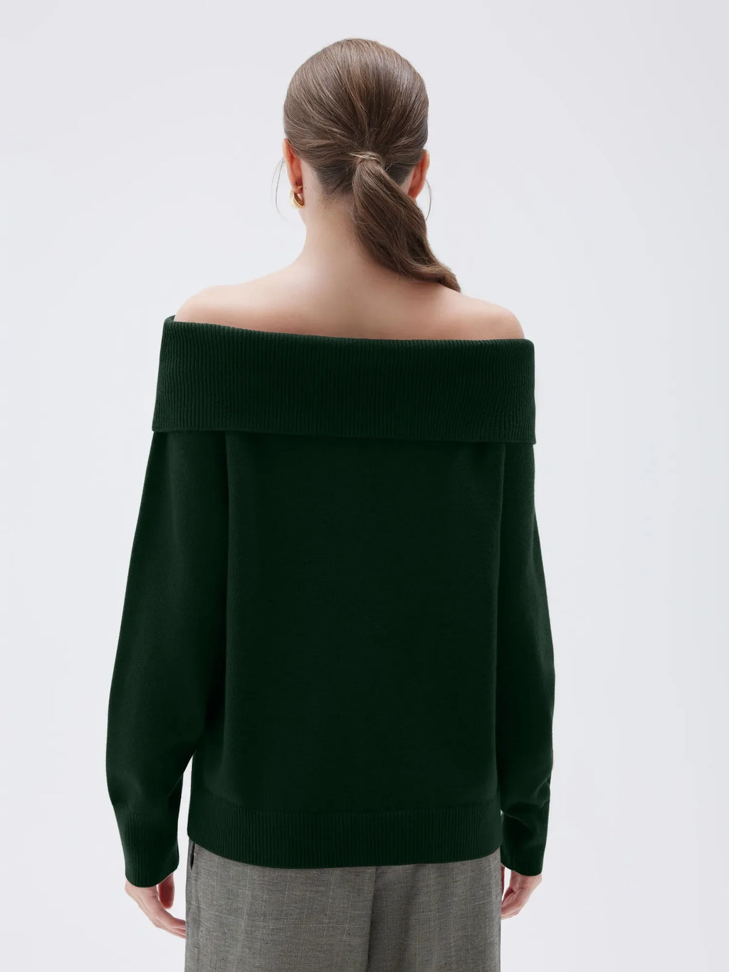 Cashmere Oversized Off Shoulder Sweater