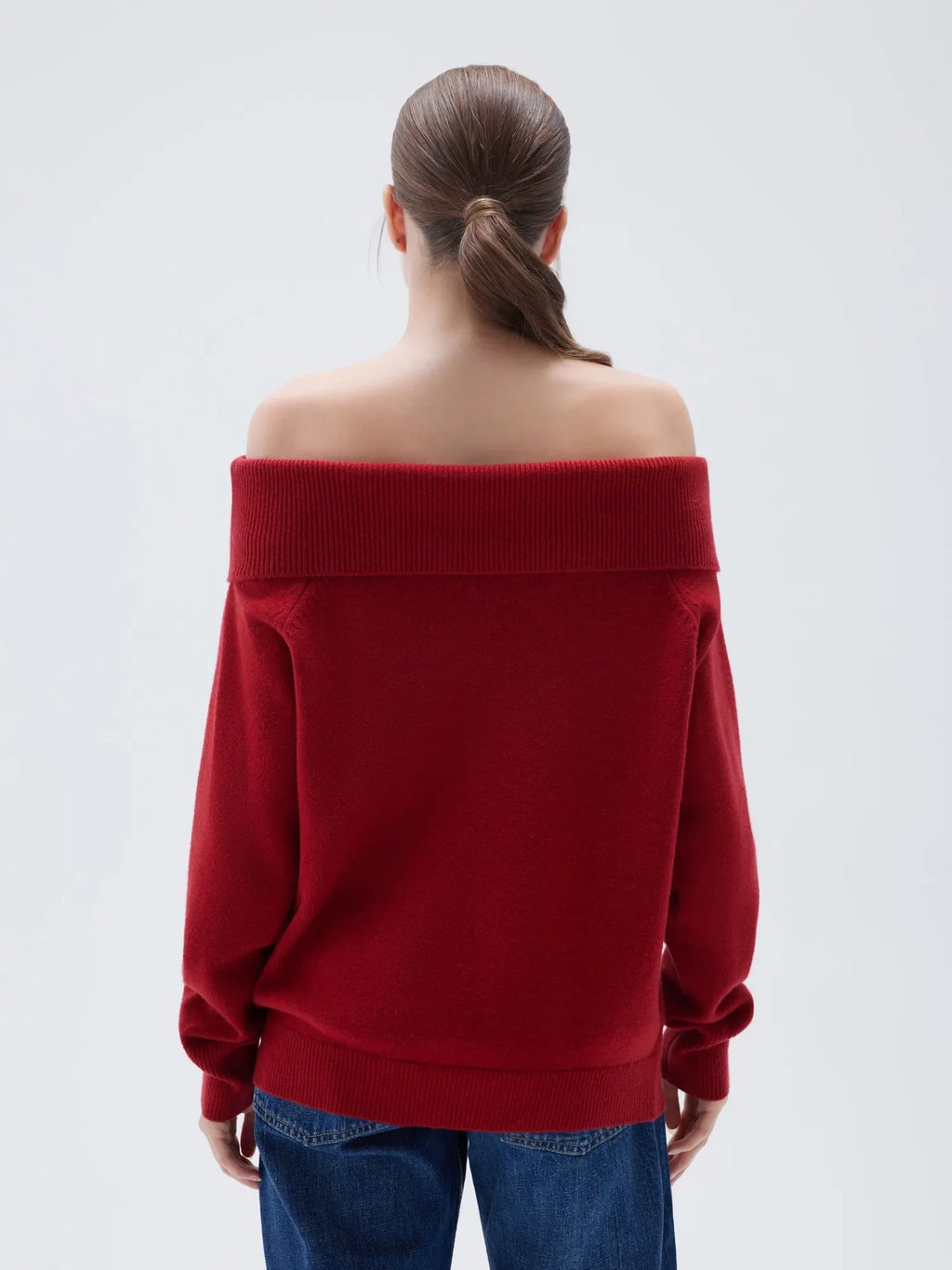 Cashmere Oversized Off Shoulder Sweater