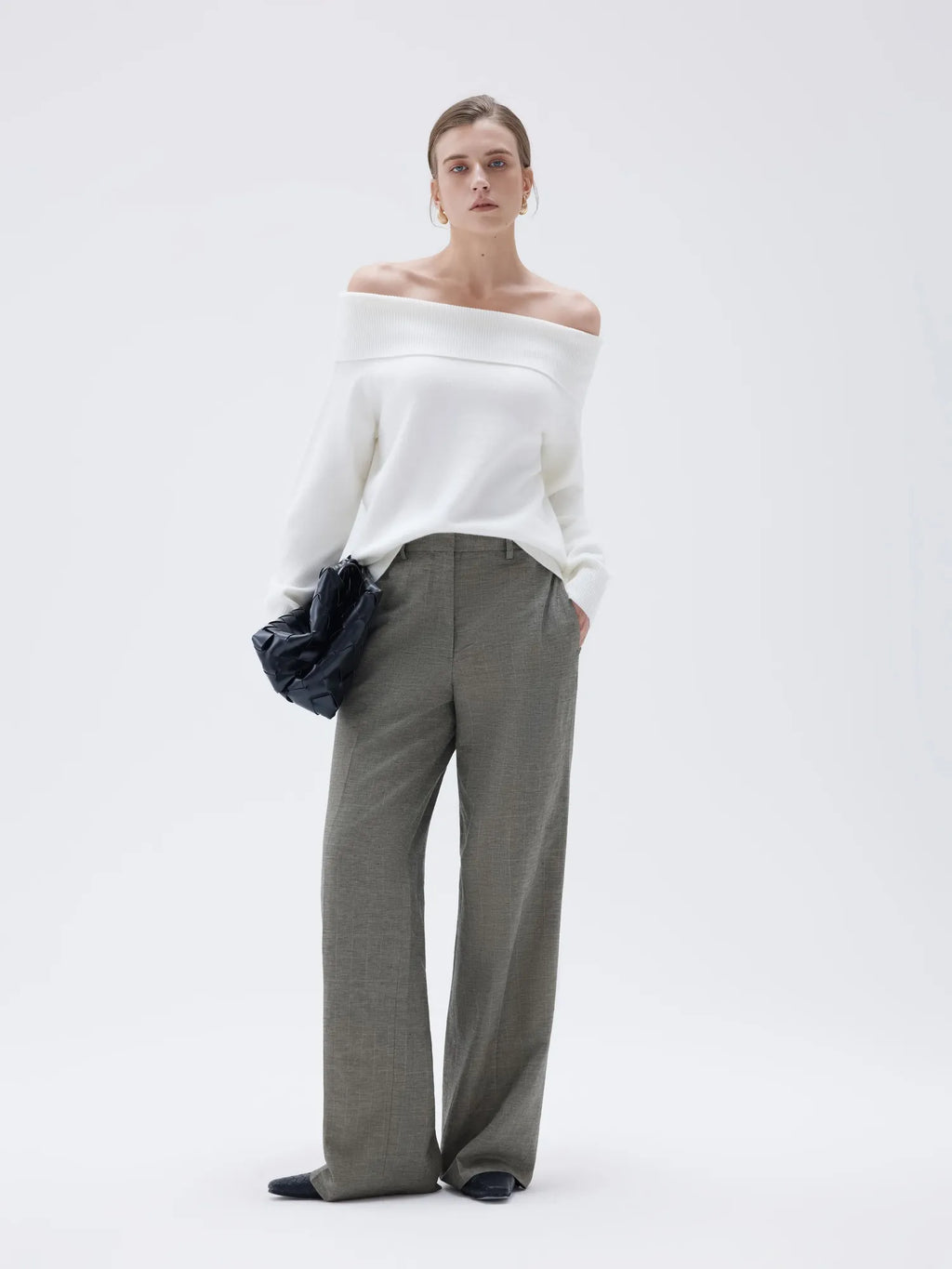 Cashmere Oversized Off Shoulder Sweater