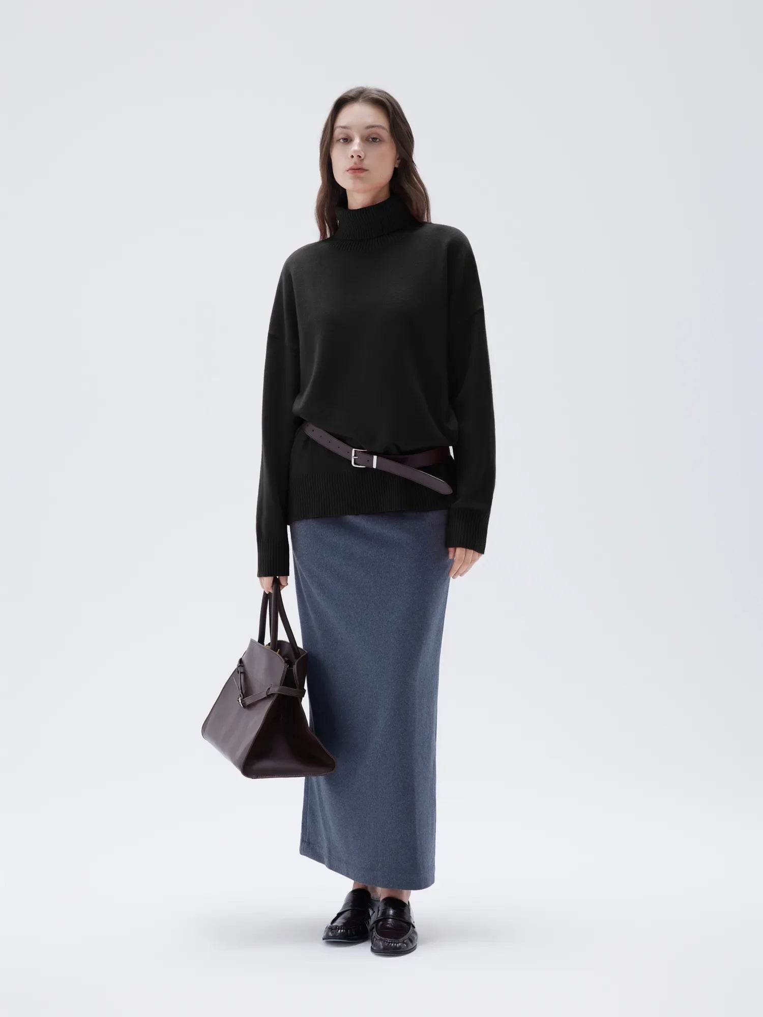 Cashmere Oversized Turtleneck Sweater