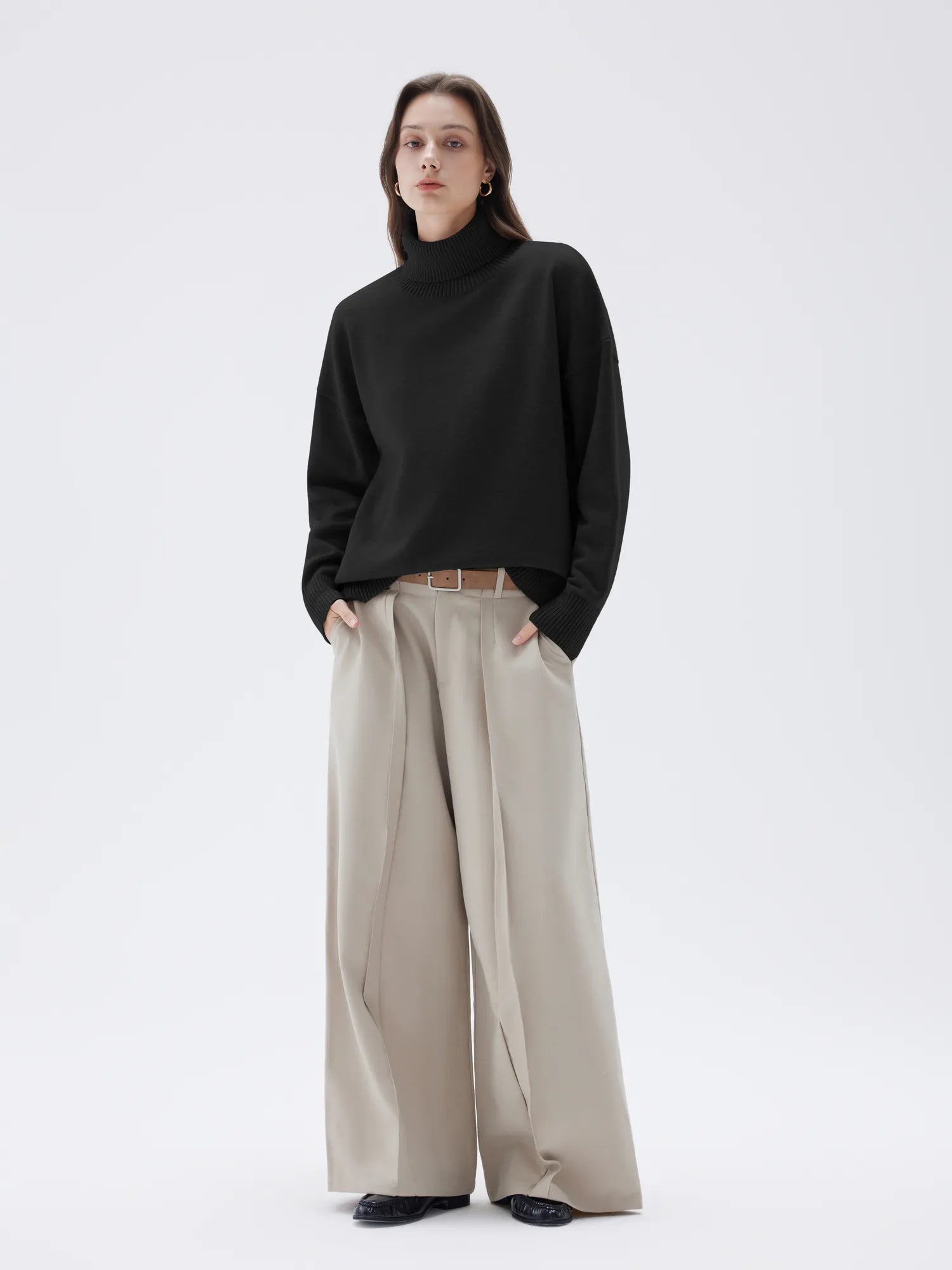 Cashmere Oversized Turtleneck Sweater