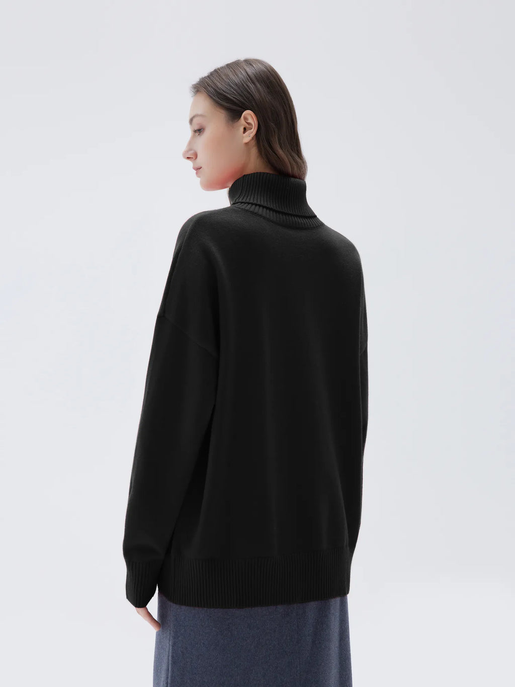 Cashmere Oversized Turtleneck Sweater