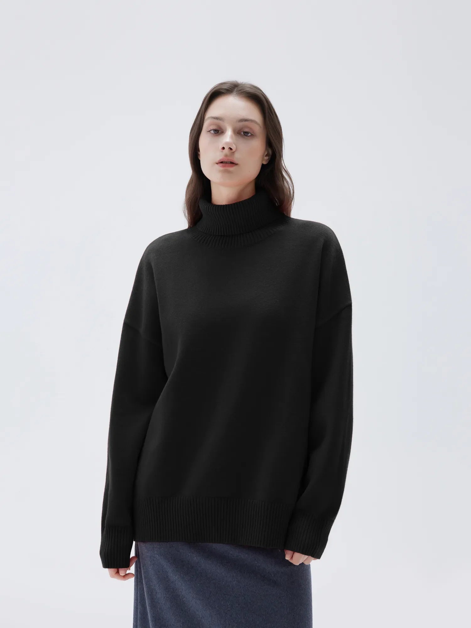 Cashmere Oversized Turtleneck Sweater