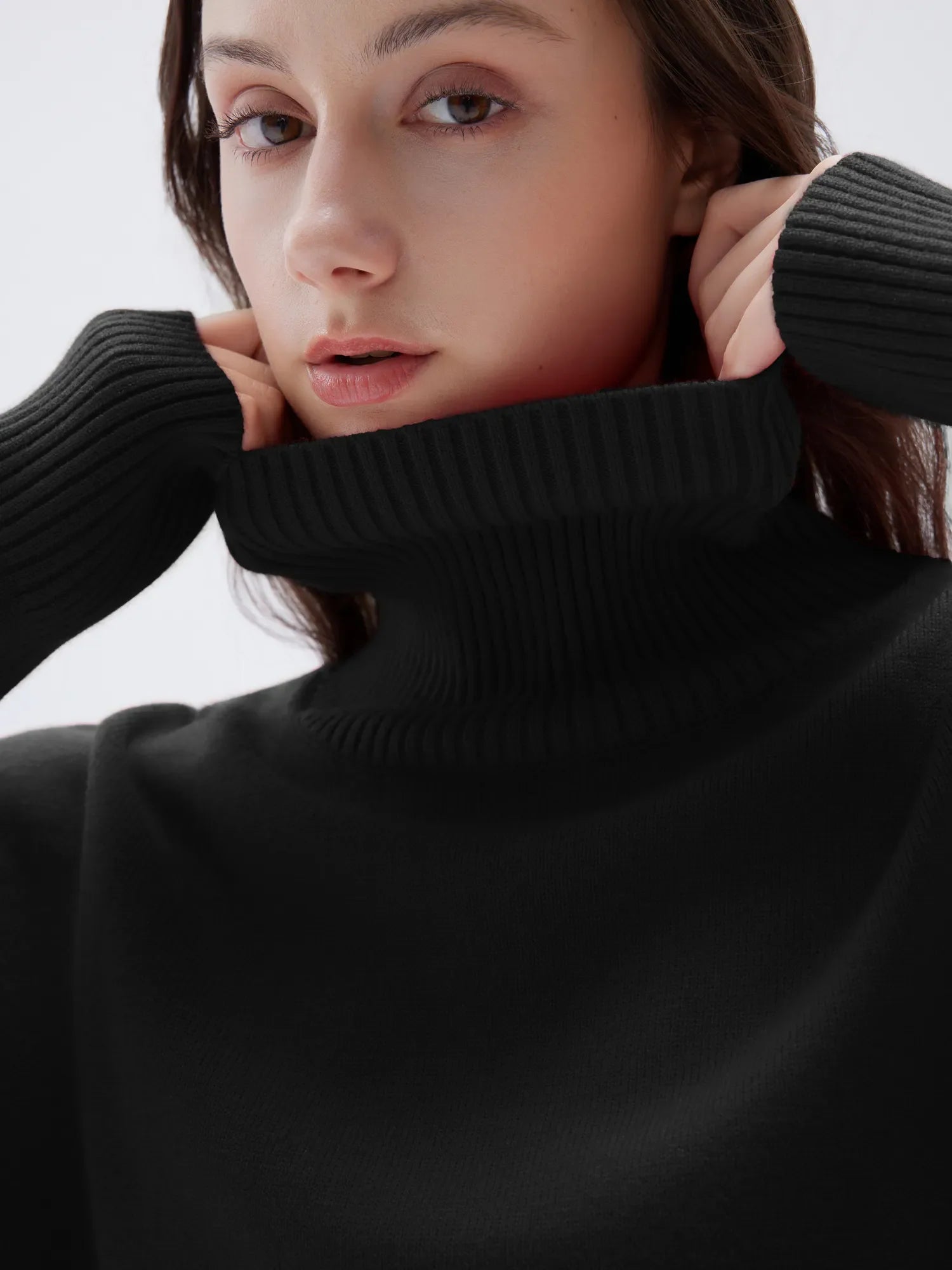 Cashmere Oversized Turtleneck Sweater