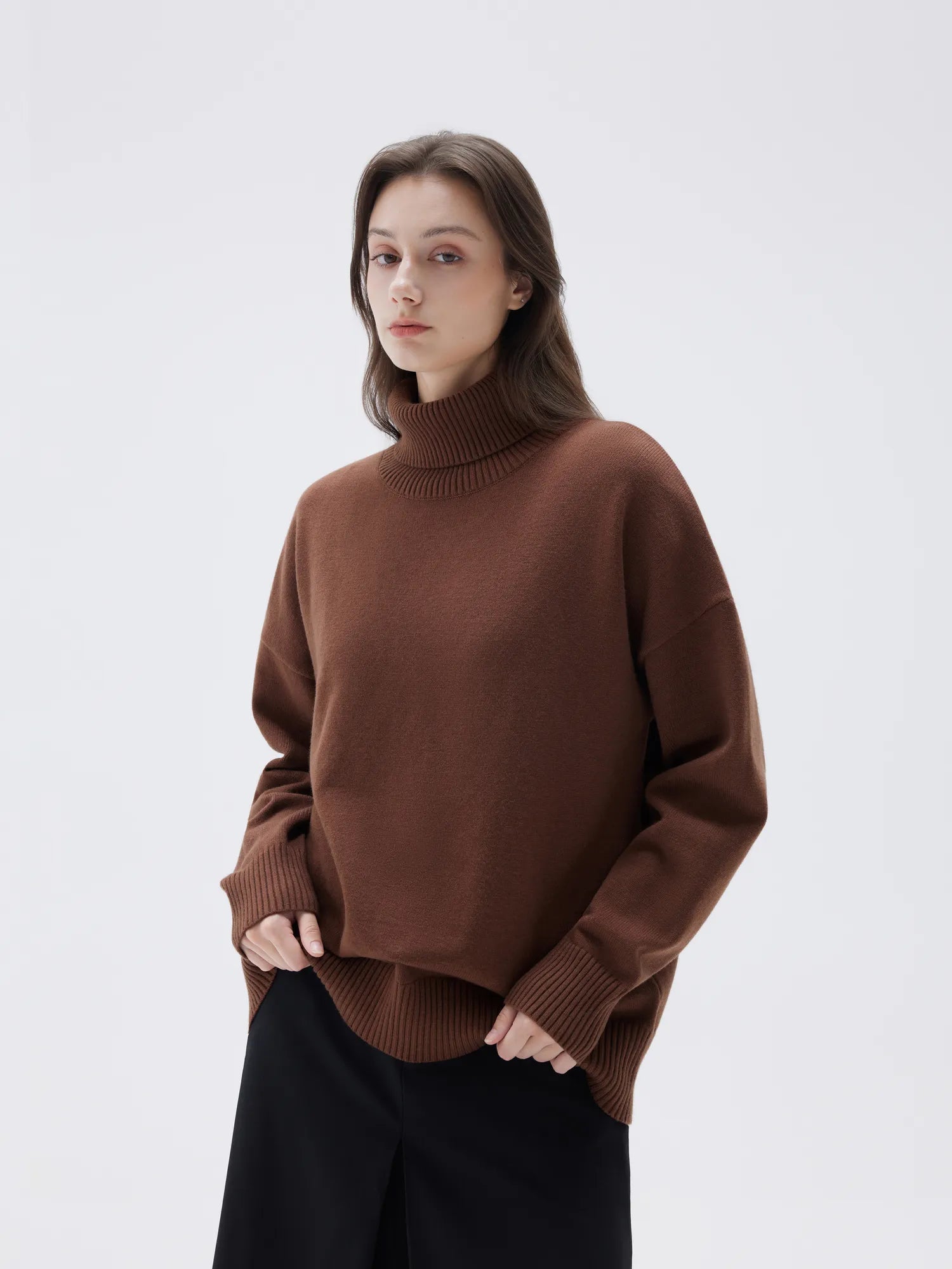 Cashmere Oversized Turtleneck Sweater