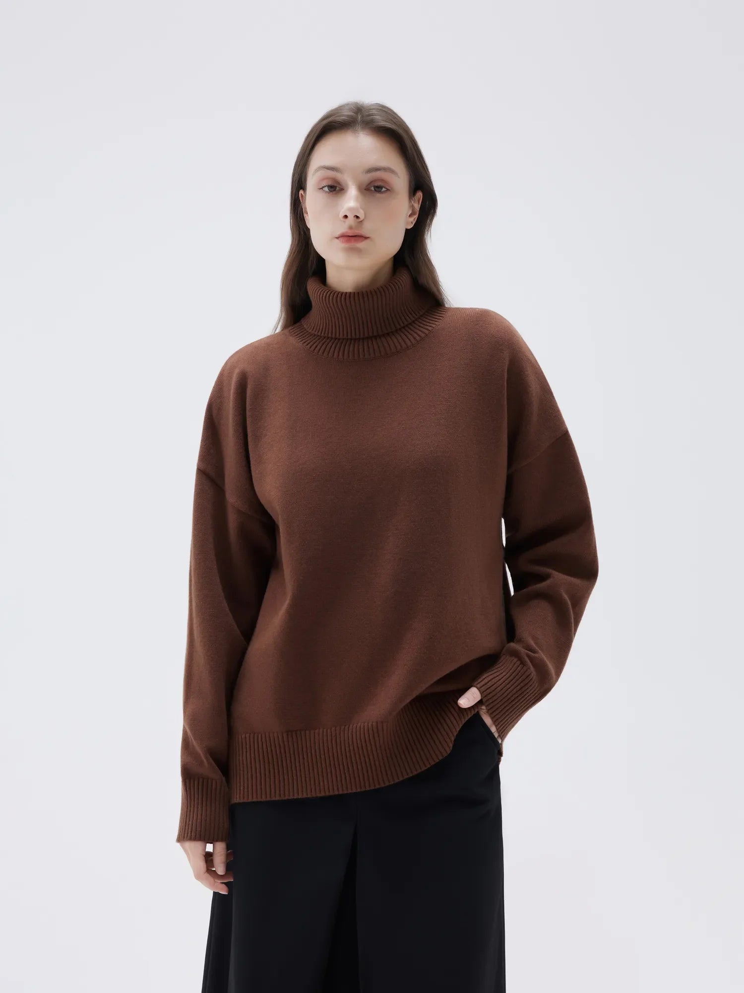 Cashmere Oversized Turtleneck Sweater
