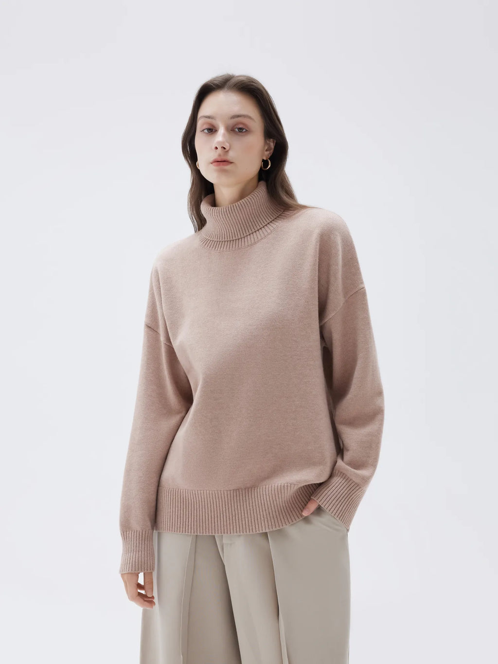 Cashmere Oversized Turtleneck Sweater