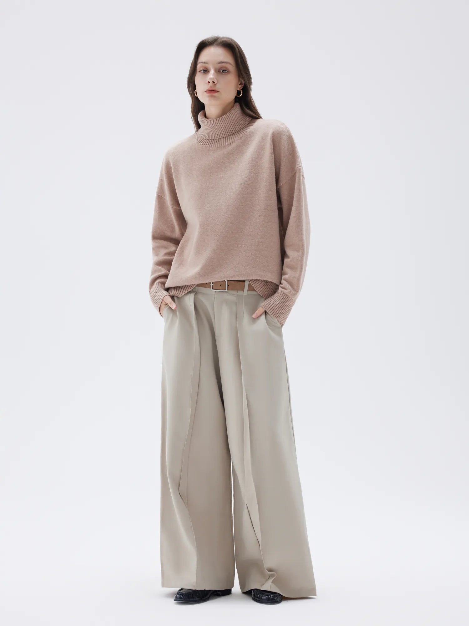 Cashmere Oversized Turtleneck Sweater