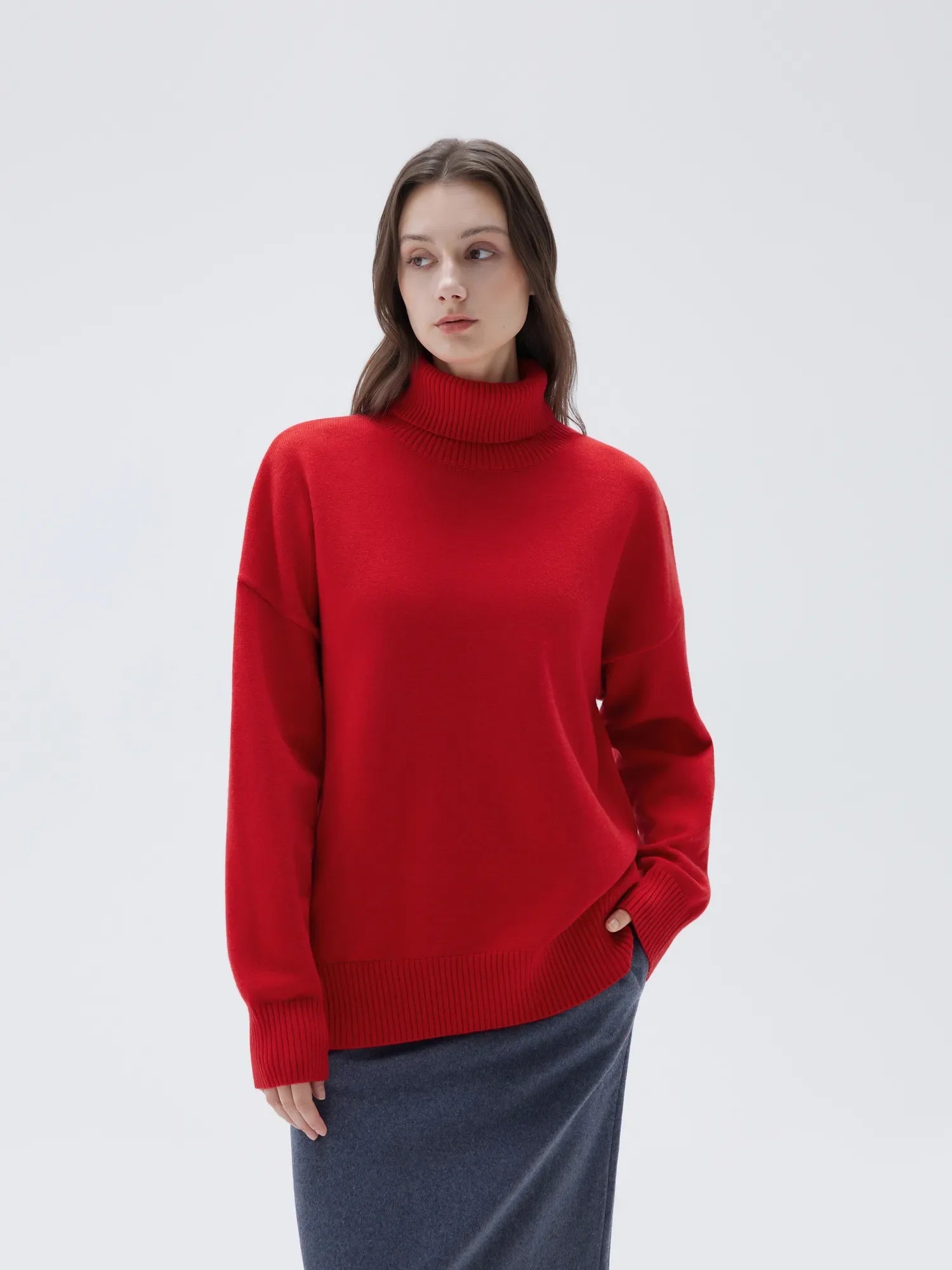 Cashmere Oversized Turtleneck Sweater