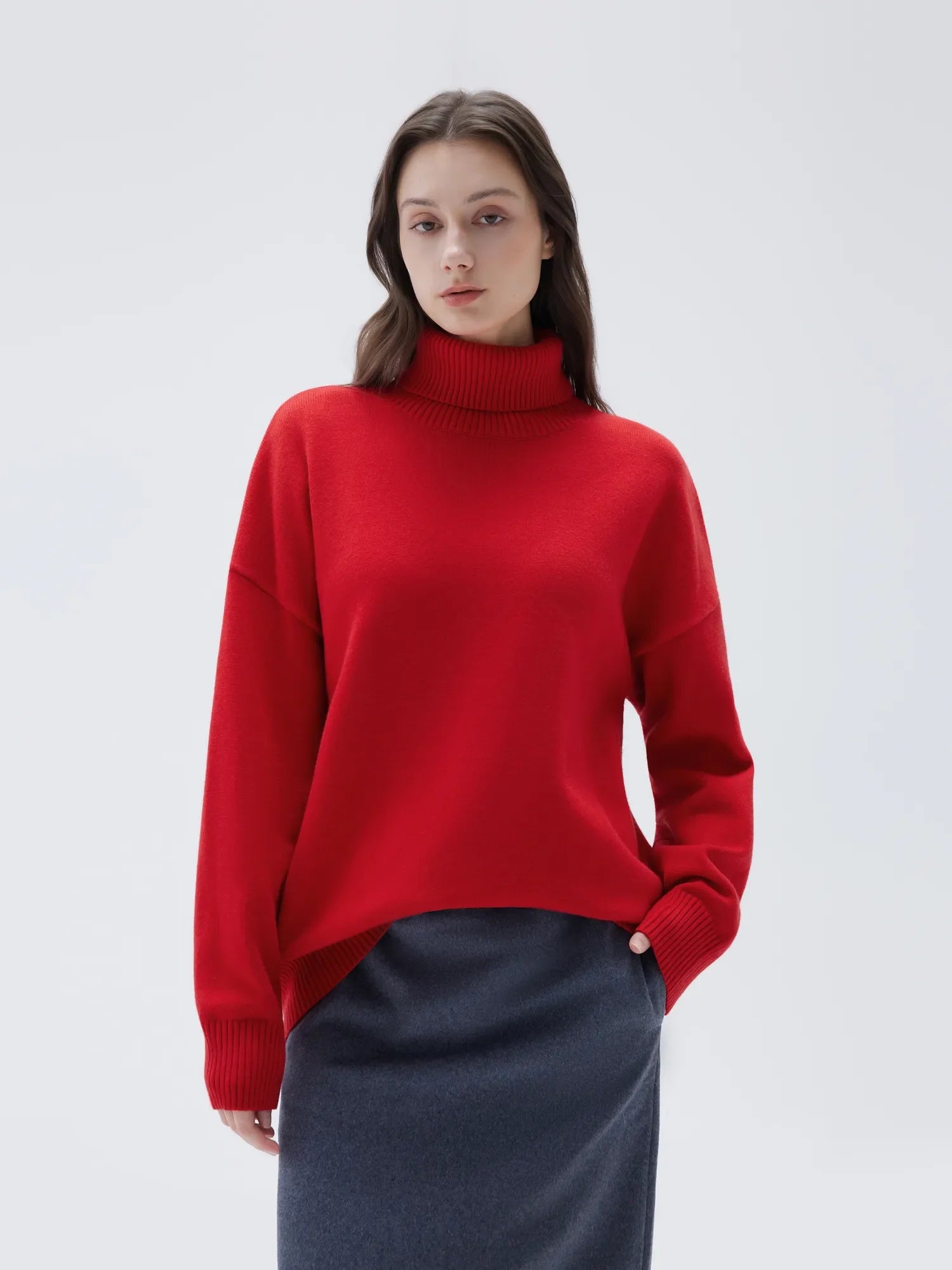 Cashmere Oversized Turtleneck Sweater