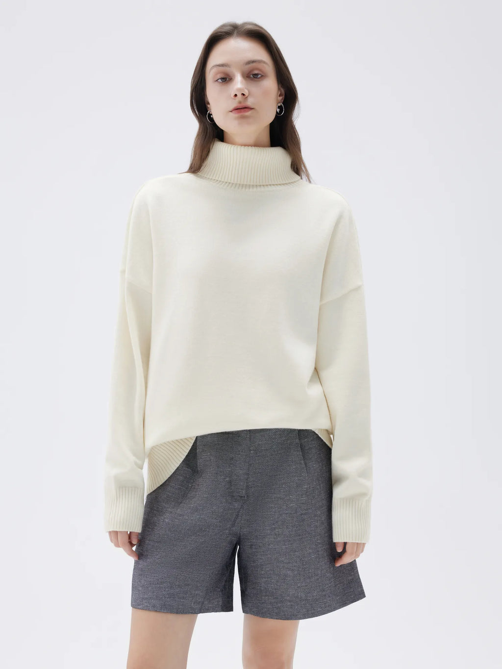 Cashmere Oversized Turtleneck Sweater