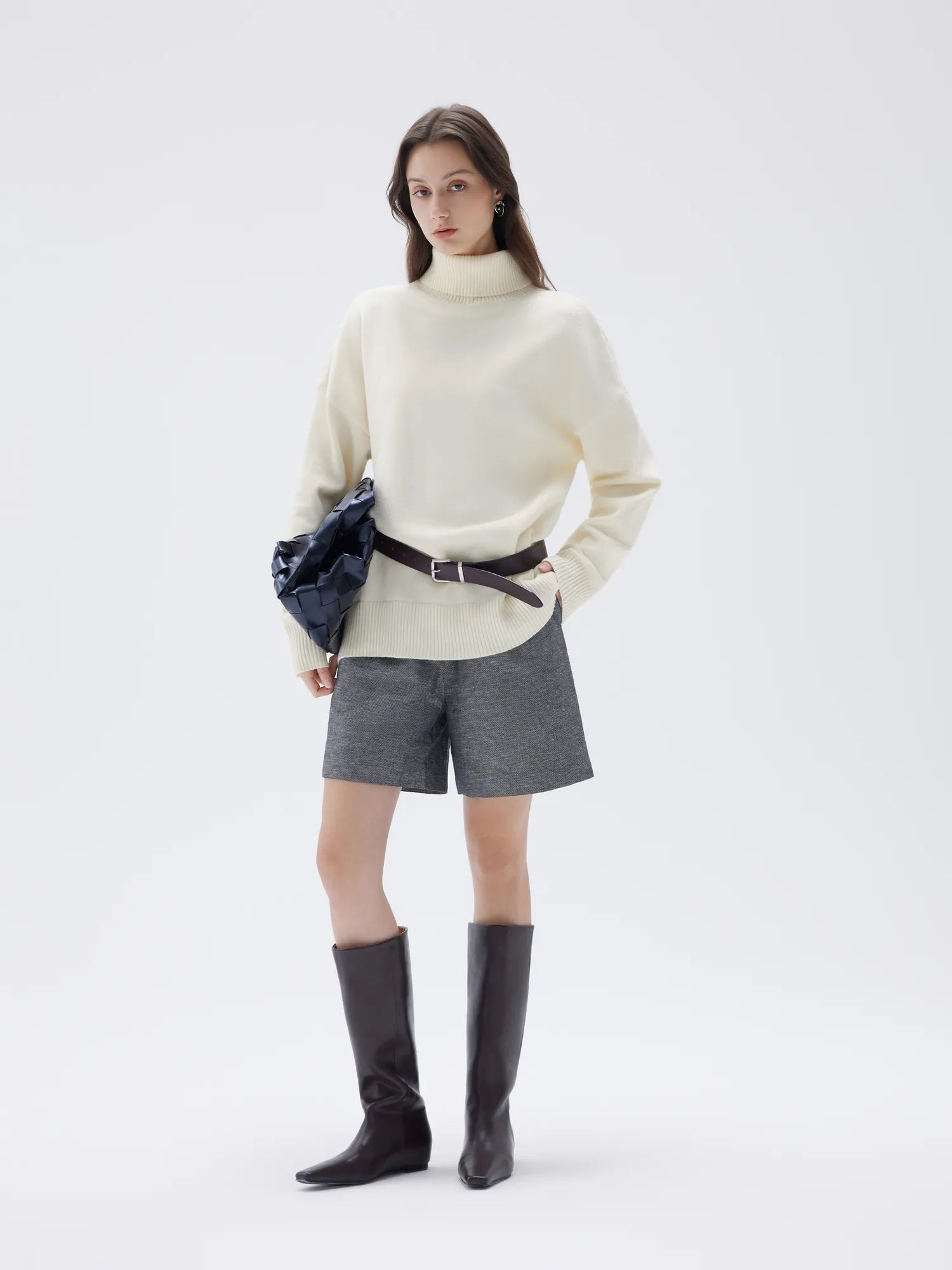 Cashmere Oversized Turtleneck Sweater