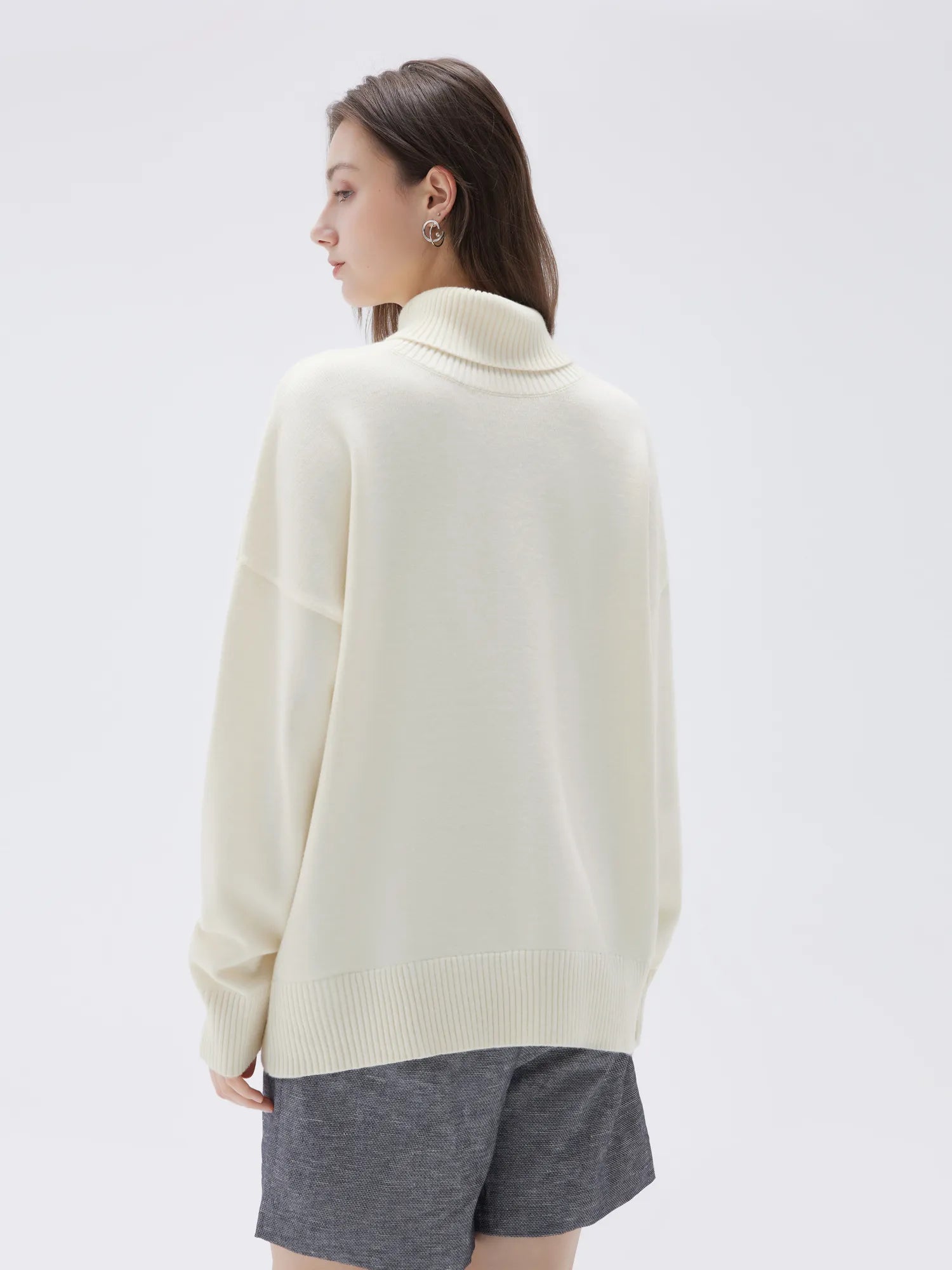 Cashmere Oversized Turtleneck Sweater