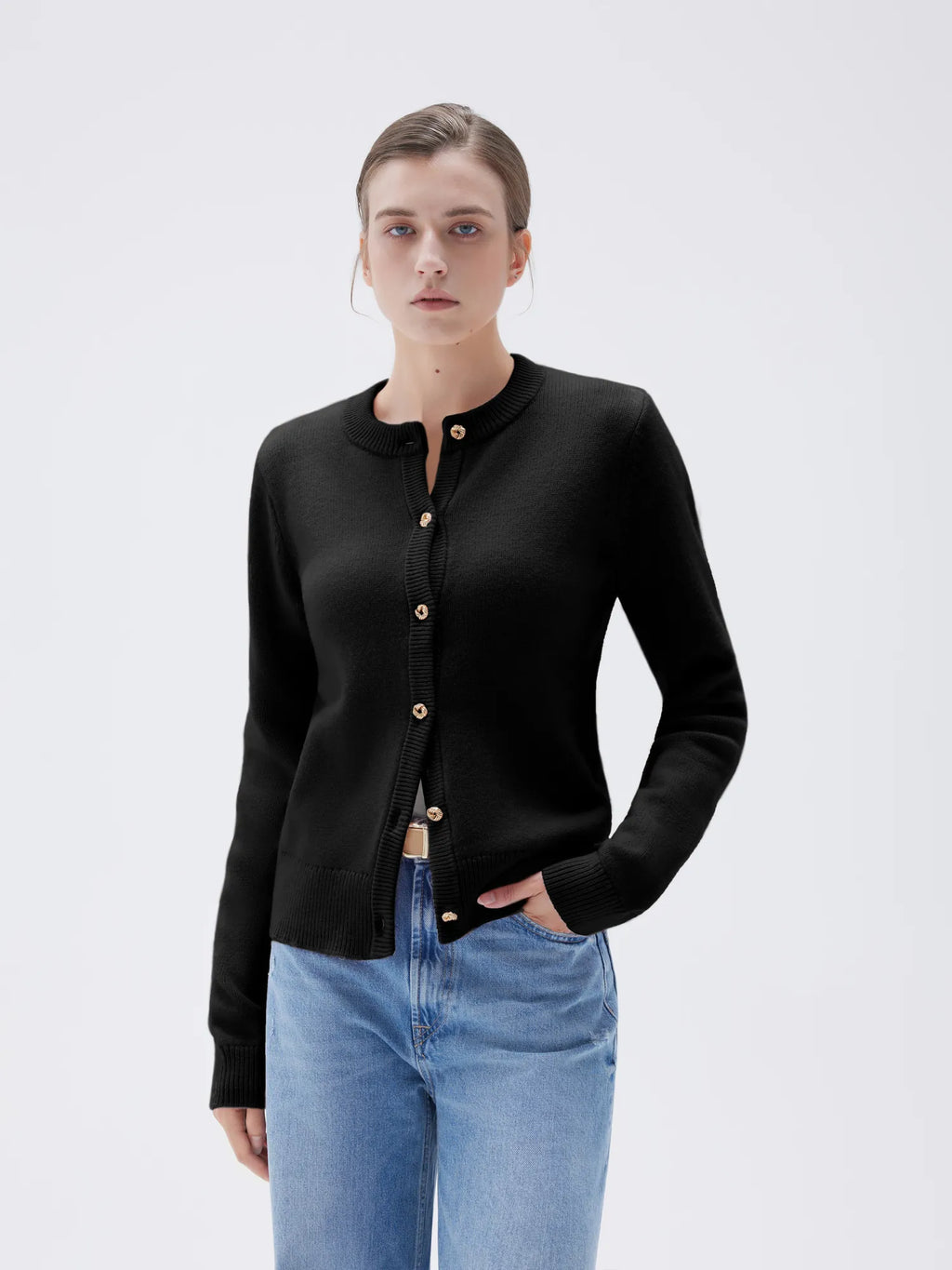 Cashmere Button Up Sweater
