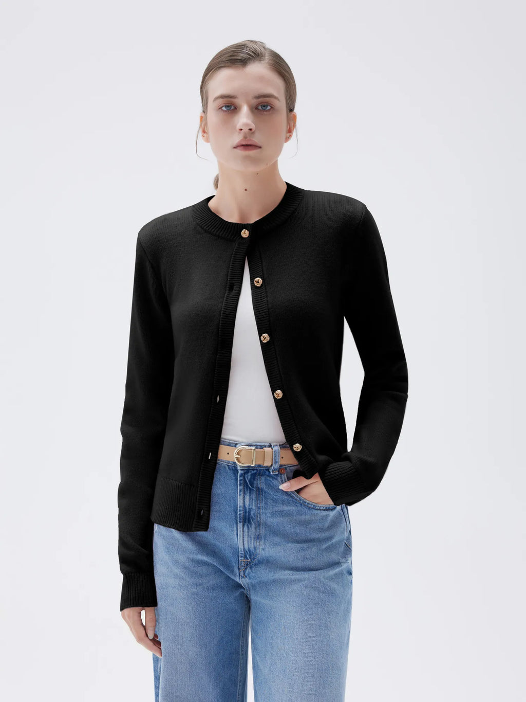 Cashmere Button Up Sweater