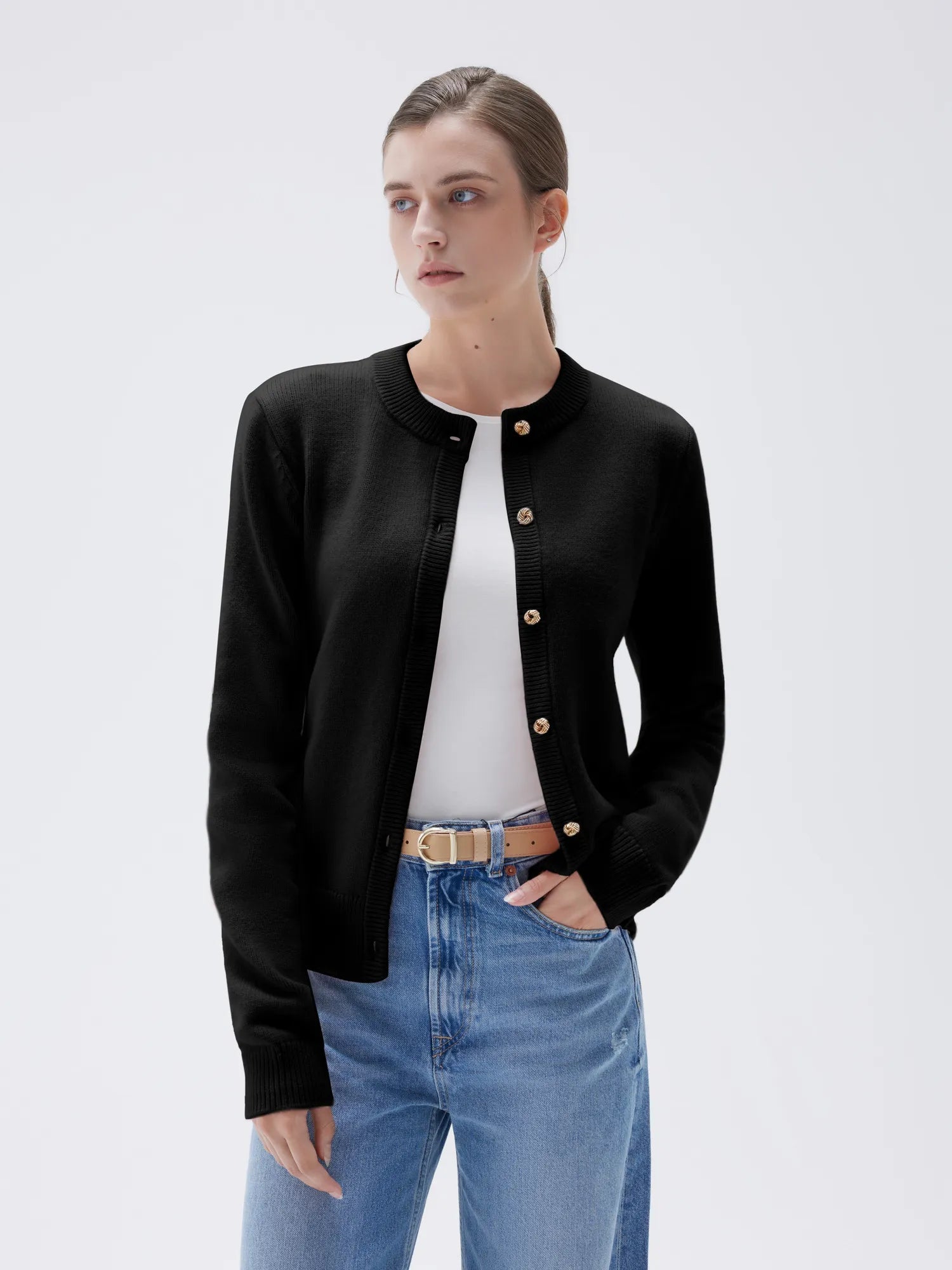 Cashmere Button Up Sweater