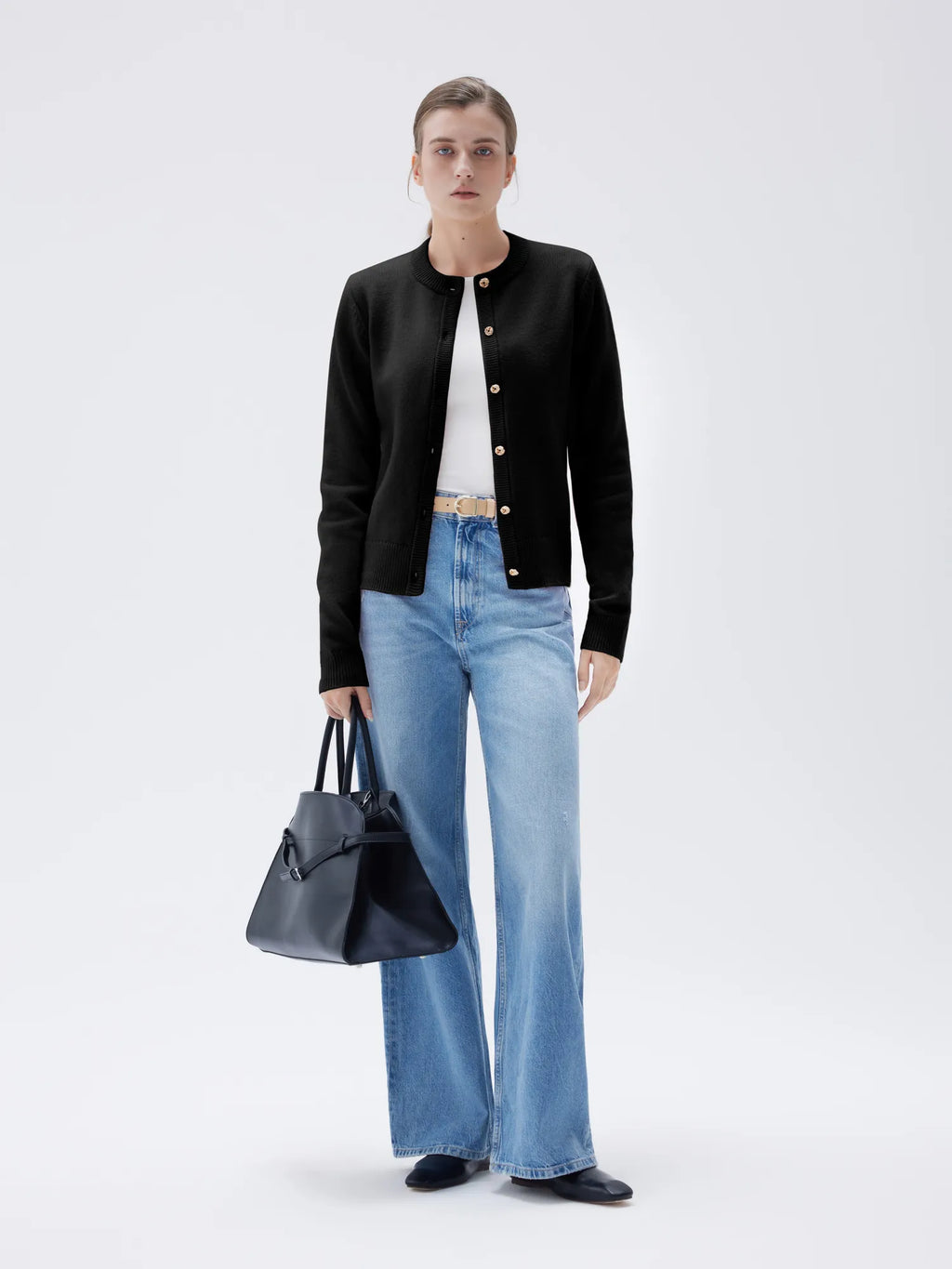 Cashmere Button Up Sweater