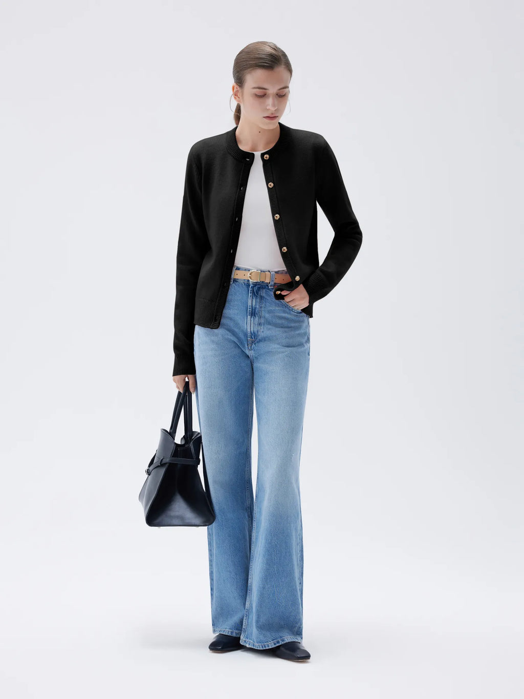 Cashmere Button Up Sweater