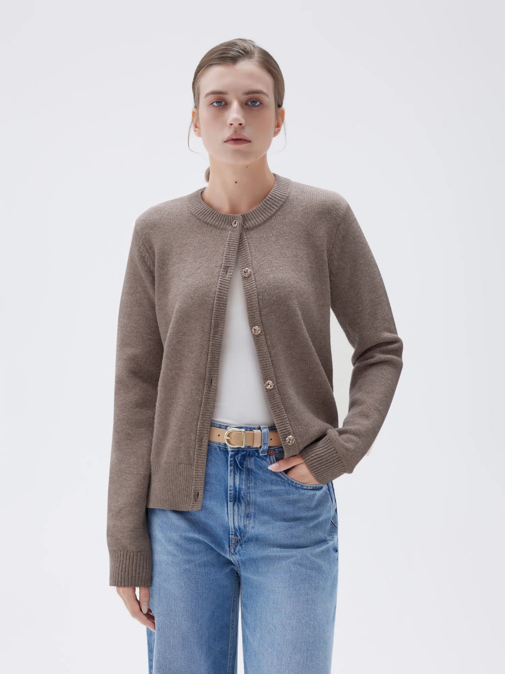 Cashmere Button Up Sweater