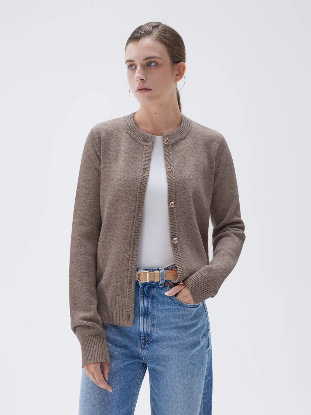 Cashmere Button Up Sweater