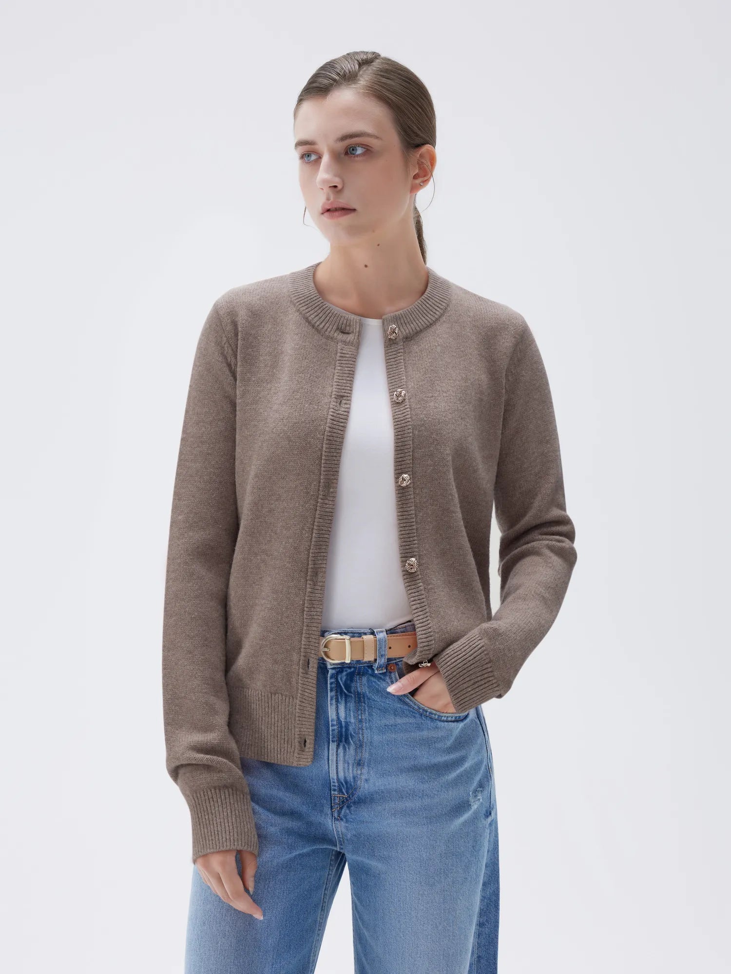 Cashmere Button Up Sweater