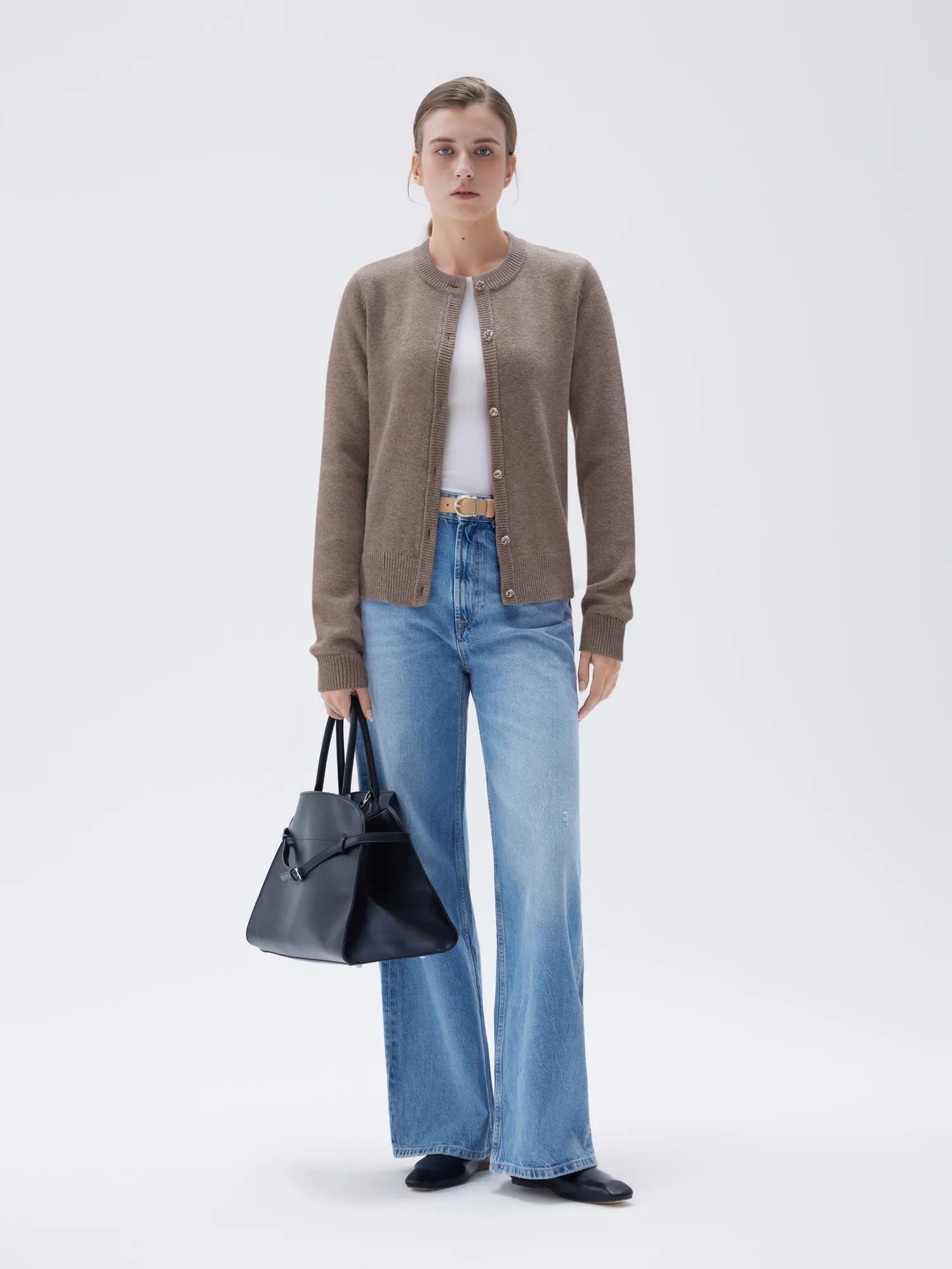 Cashmere Button Up Sweater