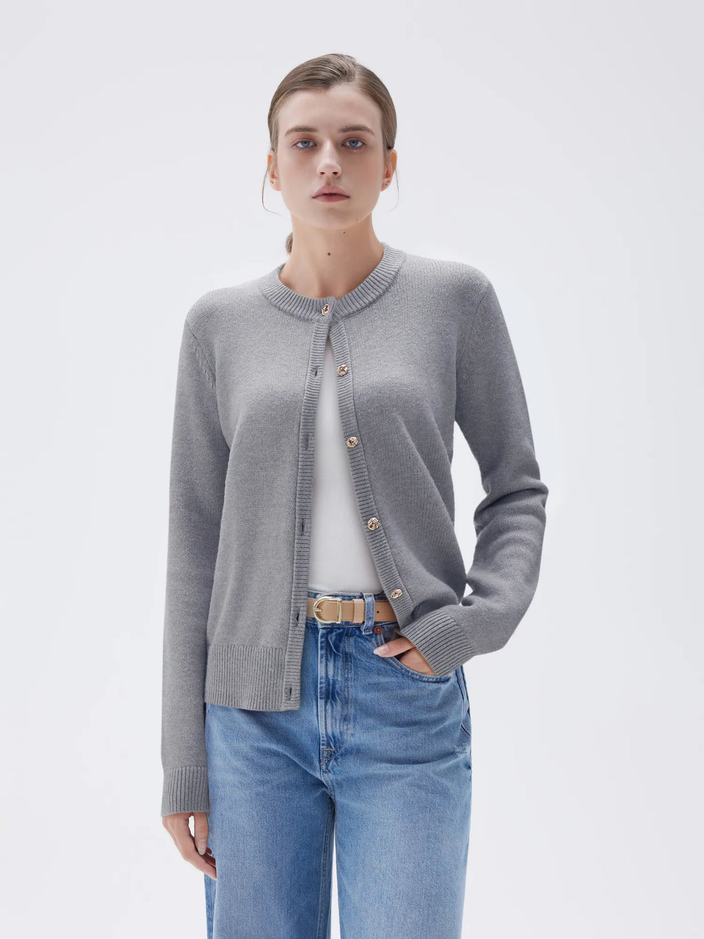 Cashmere Button Up Sweater