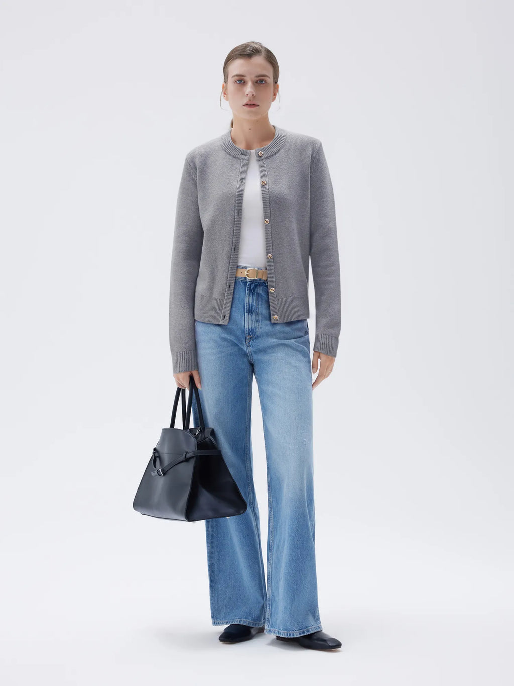 Cashmere Button Up Sweater