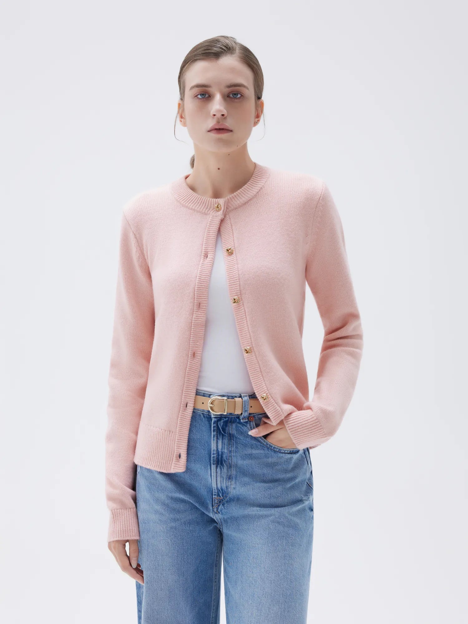 Cashmere Button Up Sweater