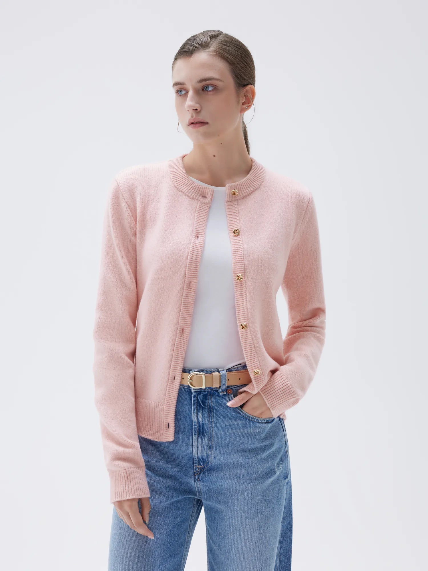 Cashmere Button Up Sweater