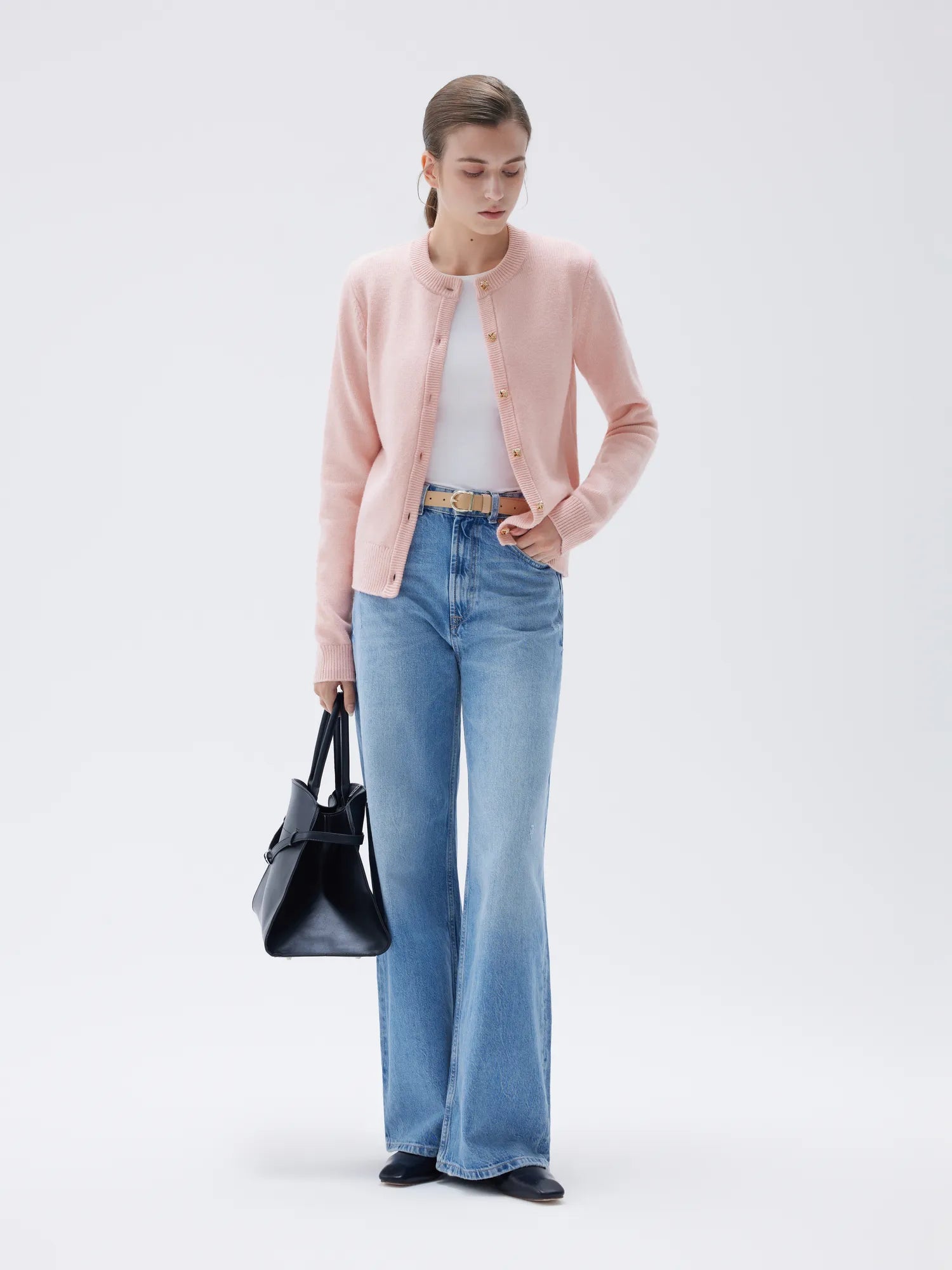 Cashmere Button Up Sweater