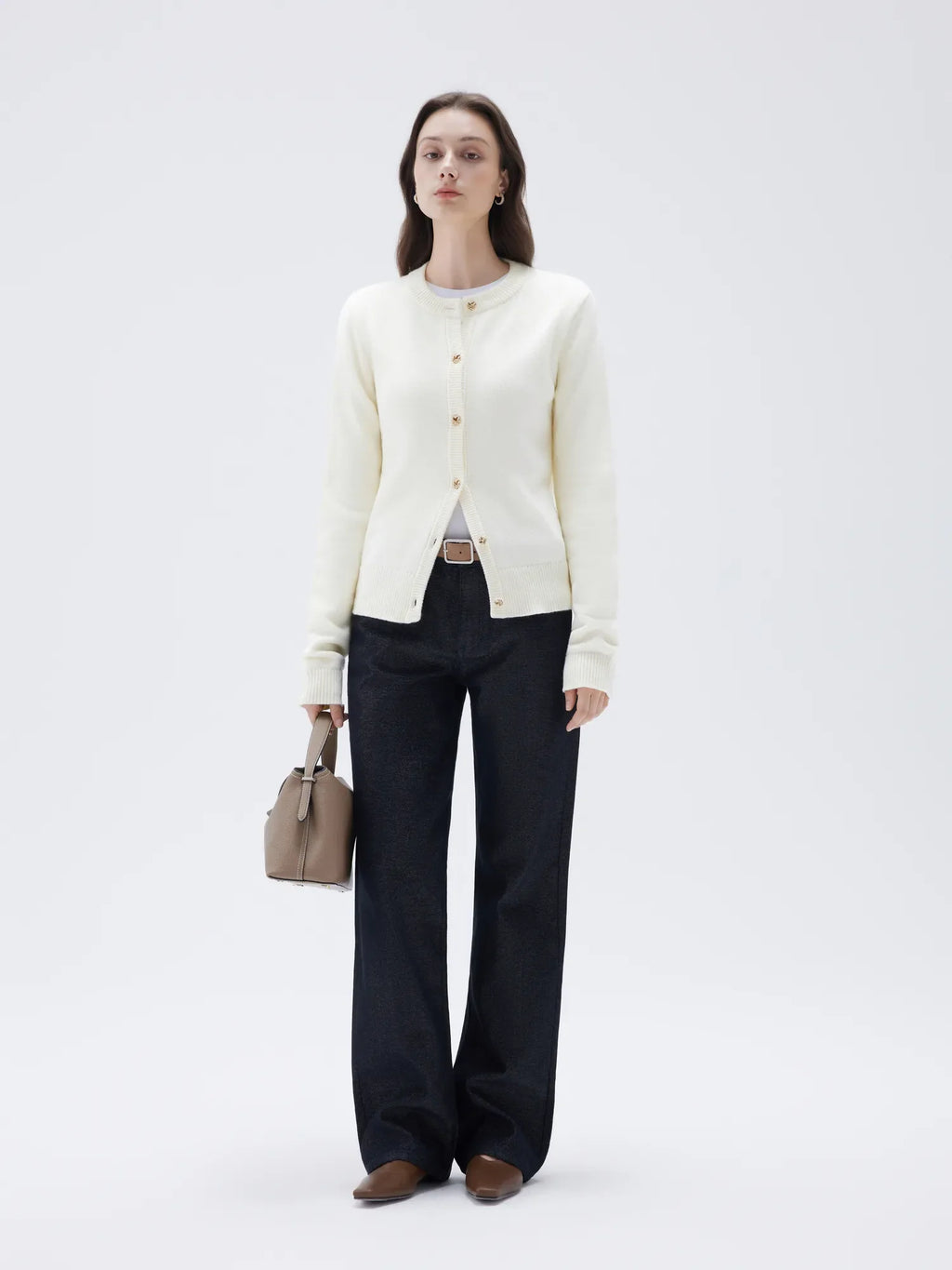 Cashmere Button Up Sweater
