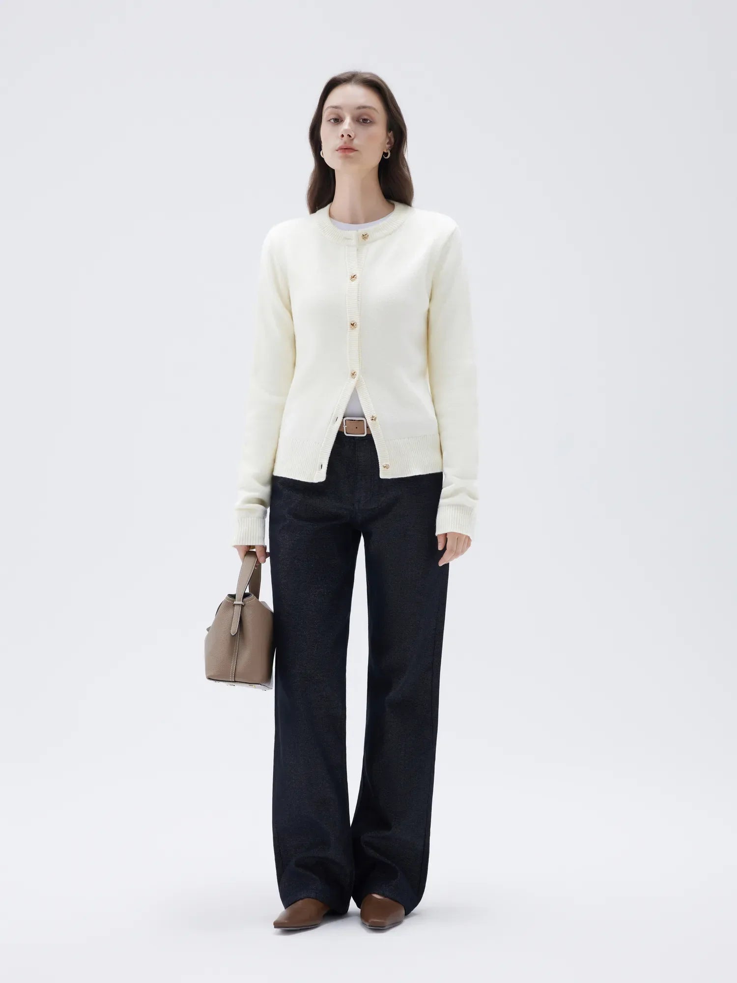 Cashmere Button Up Sweater